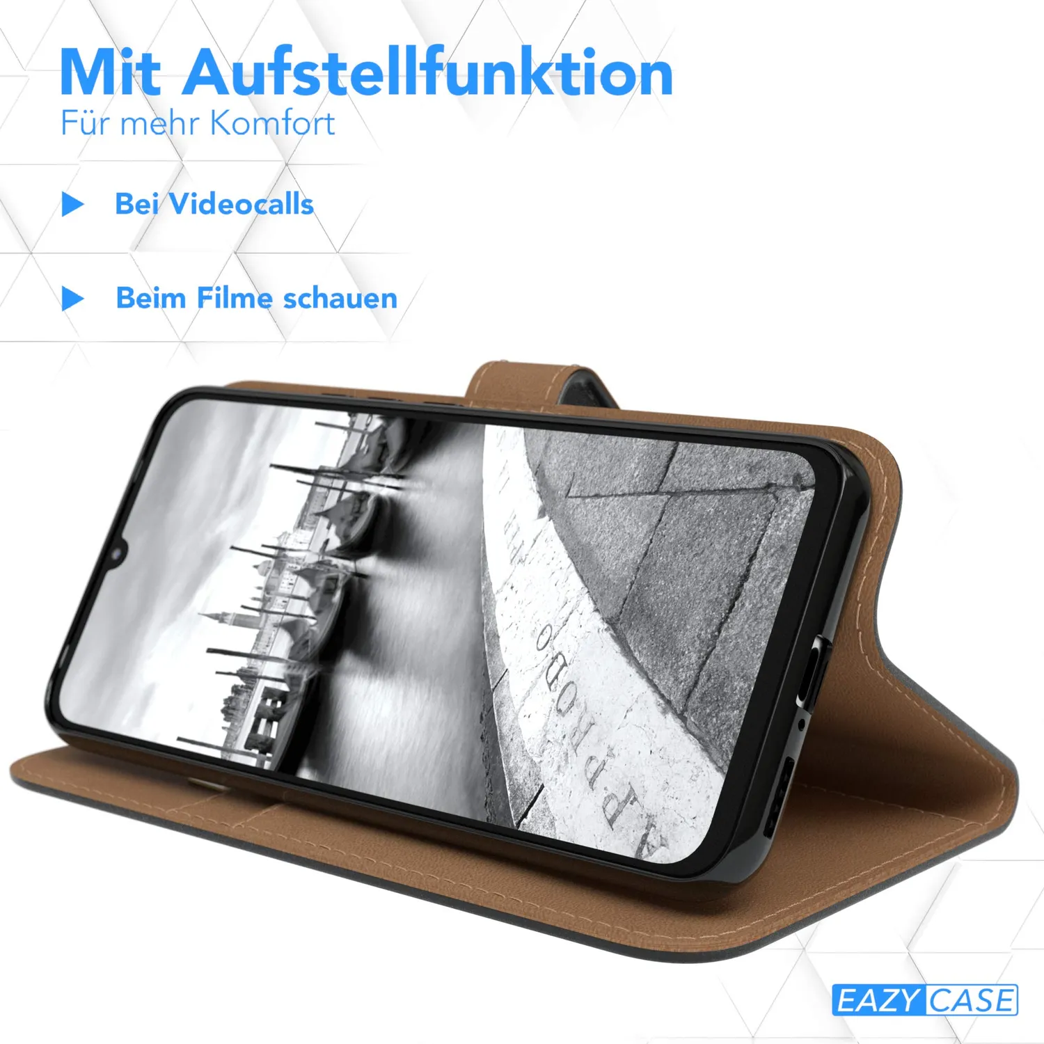 EAZY CASE Mi 10 Lite Klapphülle Schwarz 5G
