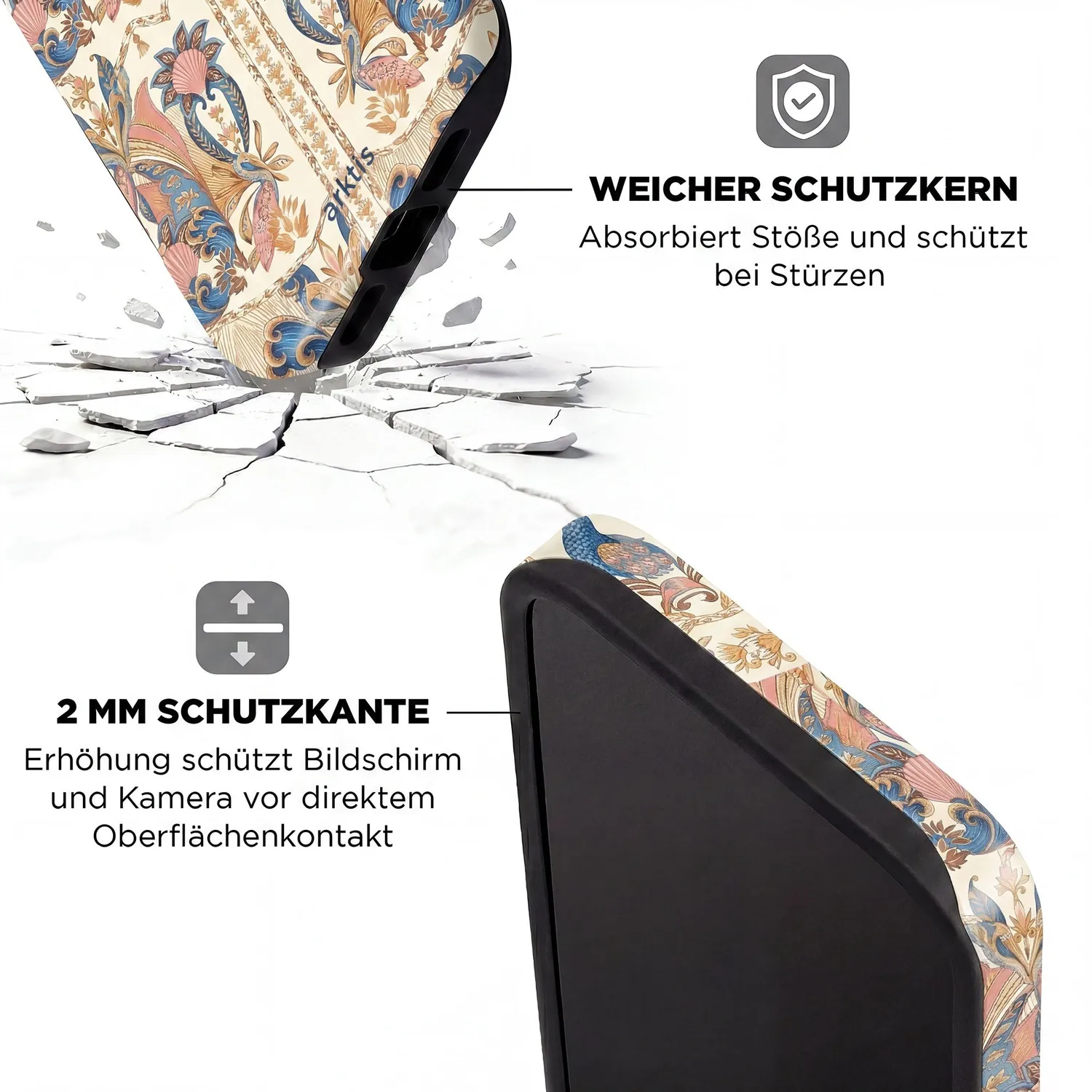 arktis Peacock Palace iPhone 16 Pro Max Hülle MagSafe