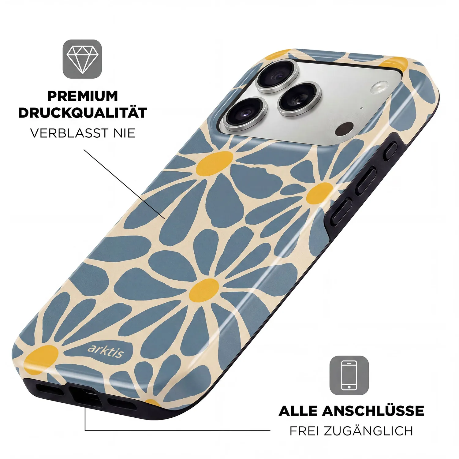 arktis Bloom Party iPhone 17e Hülle MagSafe Print