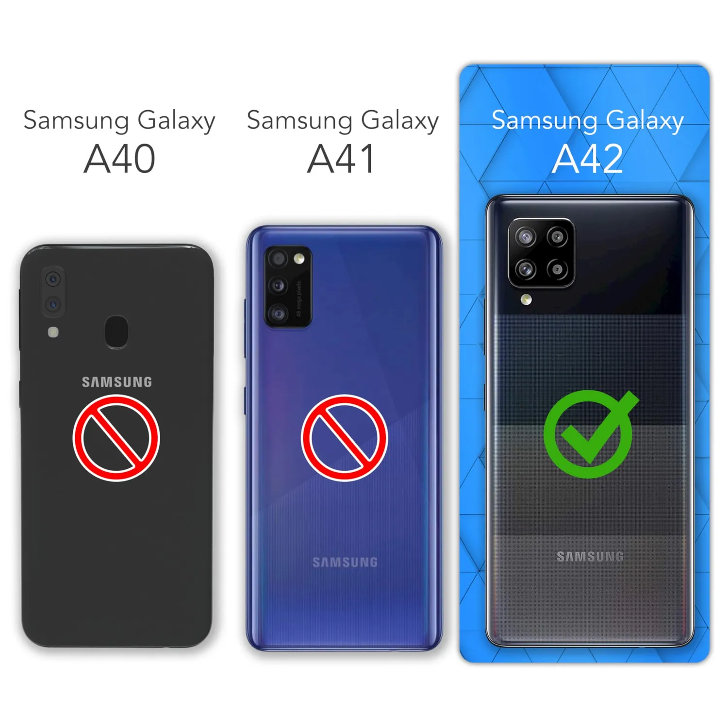 EAZY CASE Galaxy A42 5G Handykette Beere transparent Stoßschutz