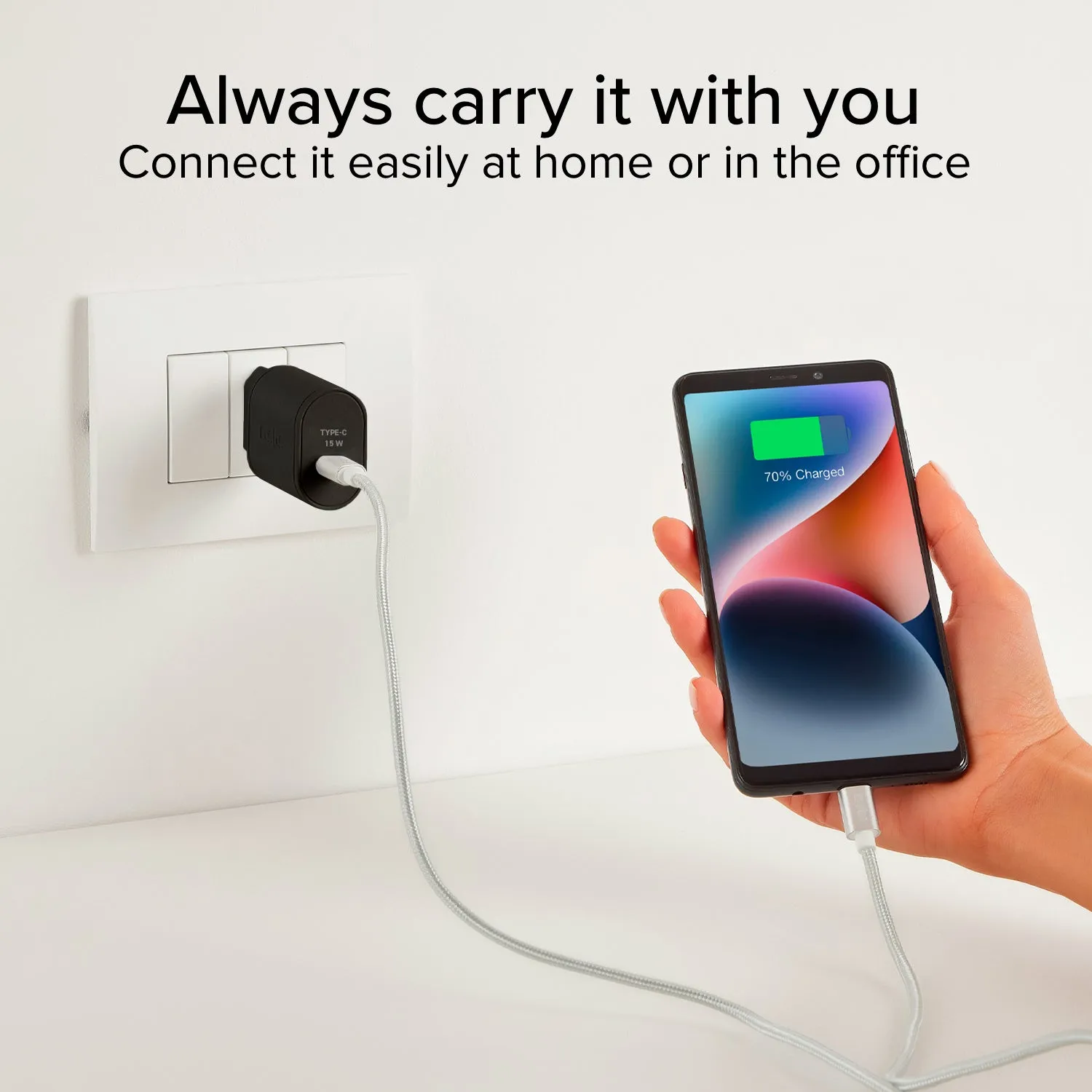 SBS 15W USB-C Ladegerät AFC Schnellladen schwarz