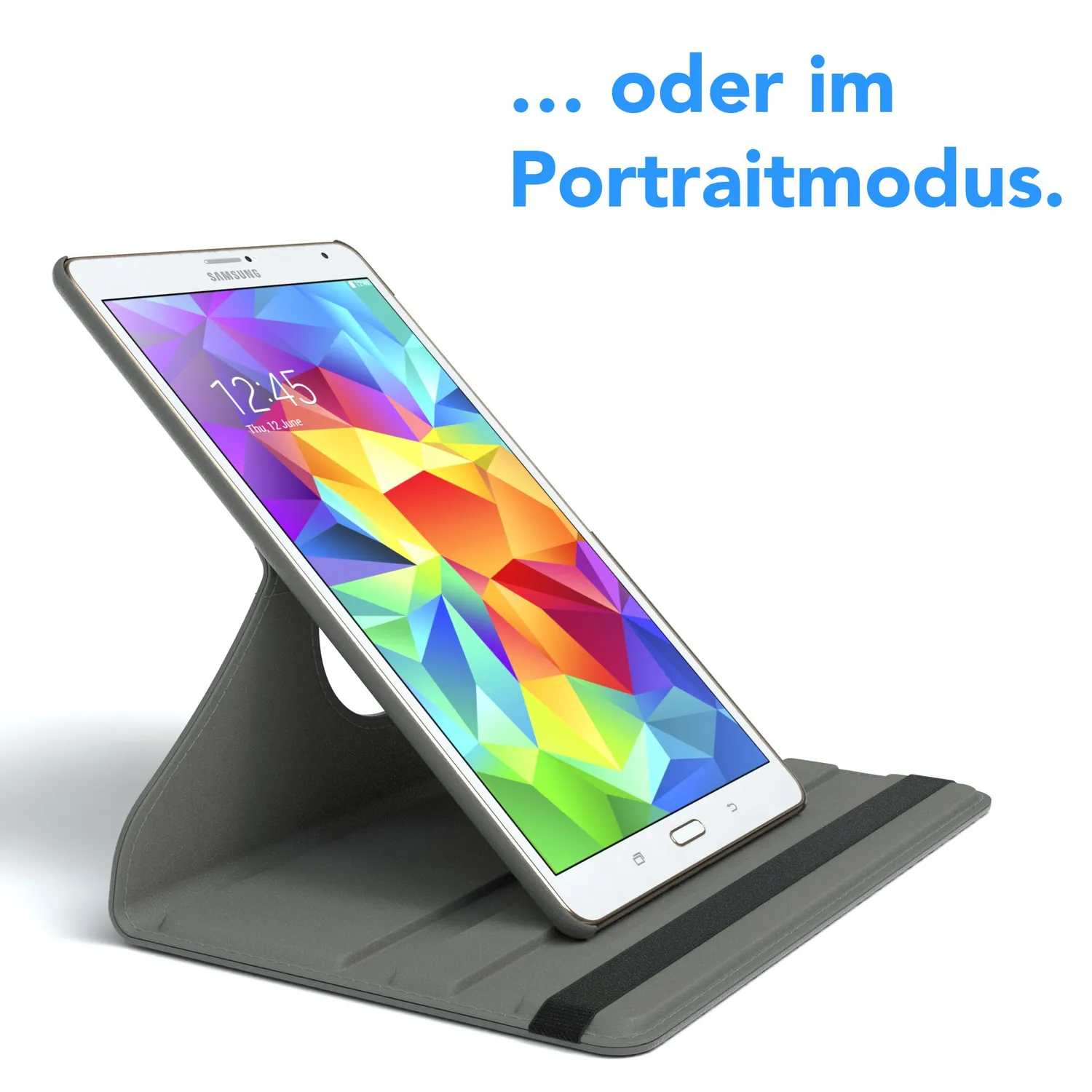 EAZY CASE Galaxy Tab 2 7.0 Tablethülle Anthrazit 360° Ständer