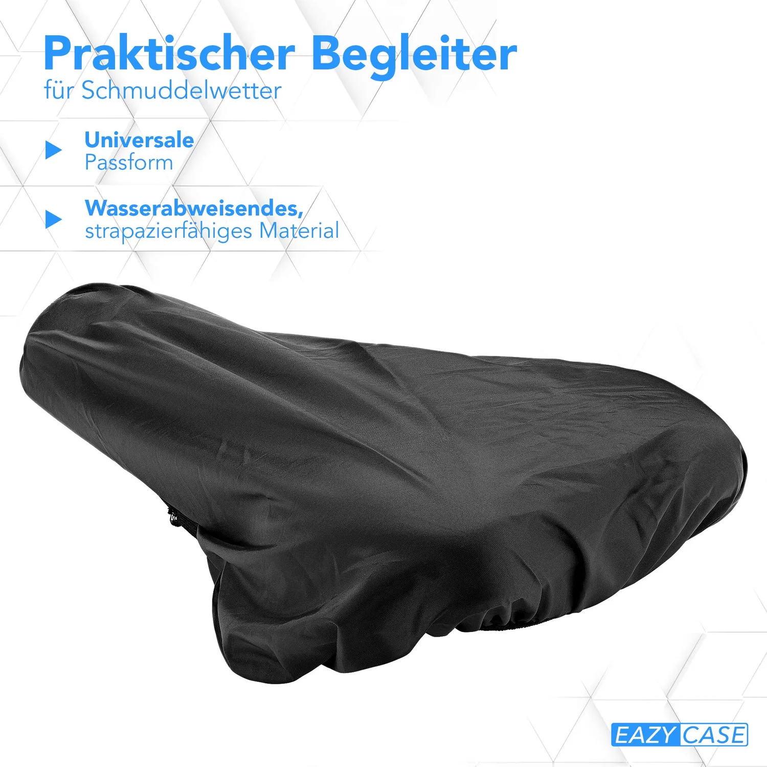 EAZY CASE Sattelüberzug Regenschutz Schwarz wasserfest