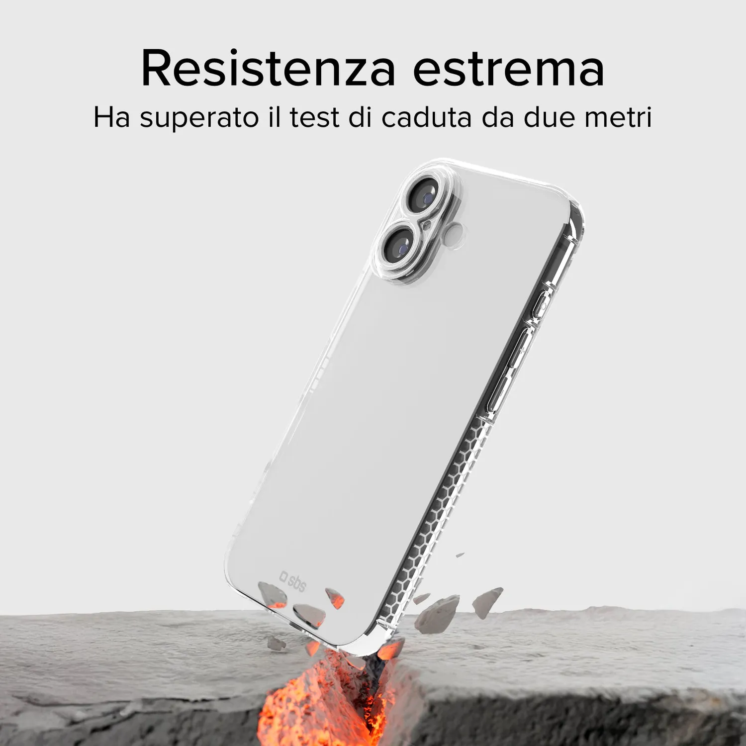 SBS Extreme X2 iPhone 17 Handyhülle transparent 2m-Schutz
