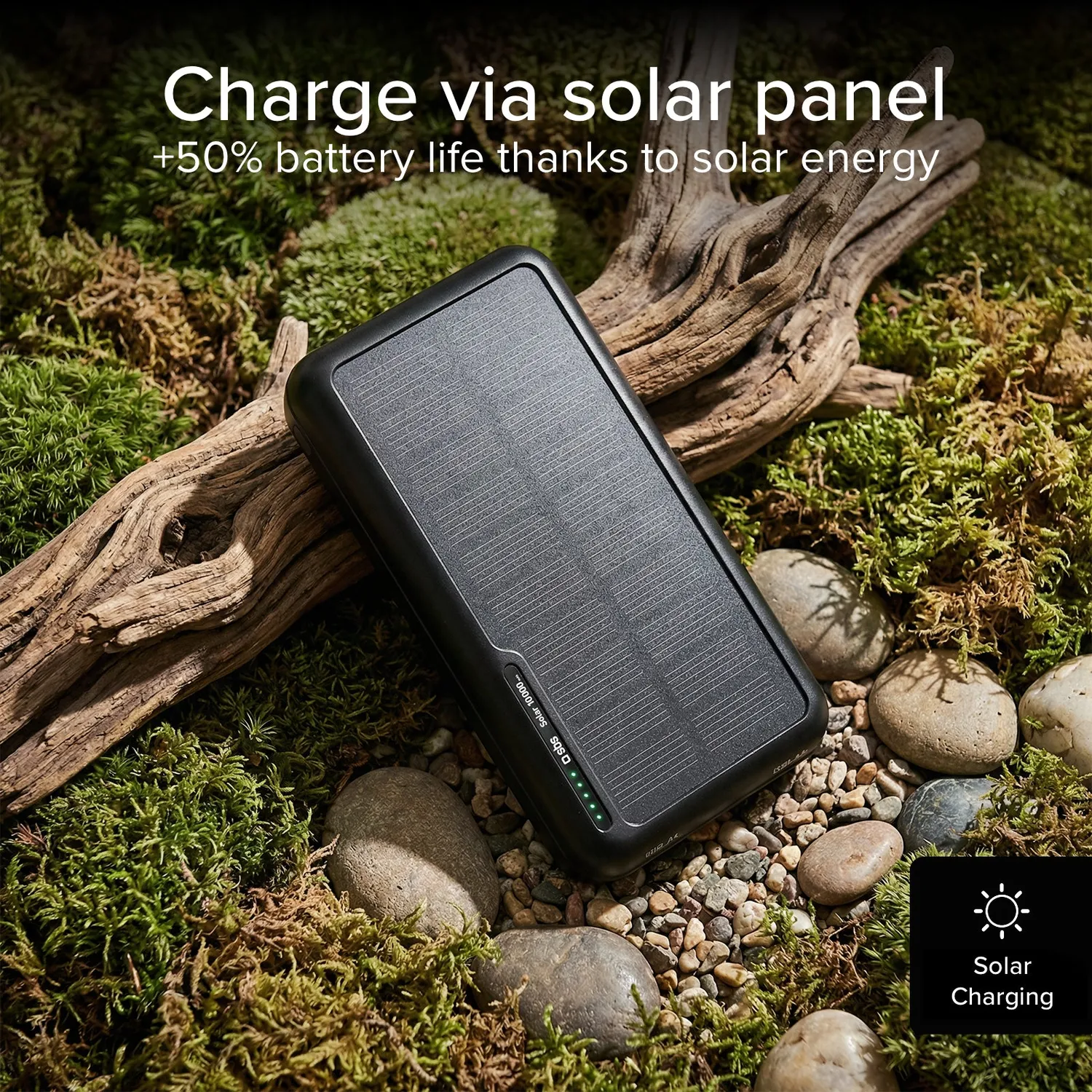 SBS Solar Powerbank 10000 mAh mit Solarpanel