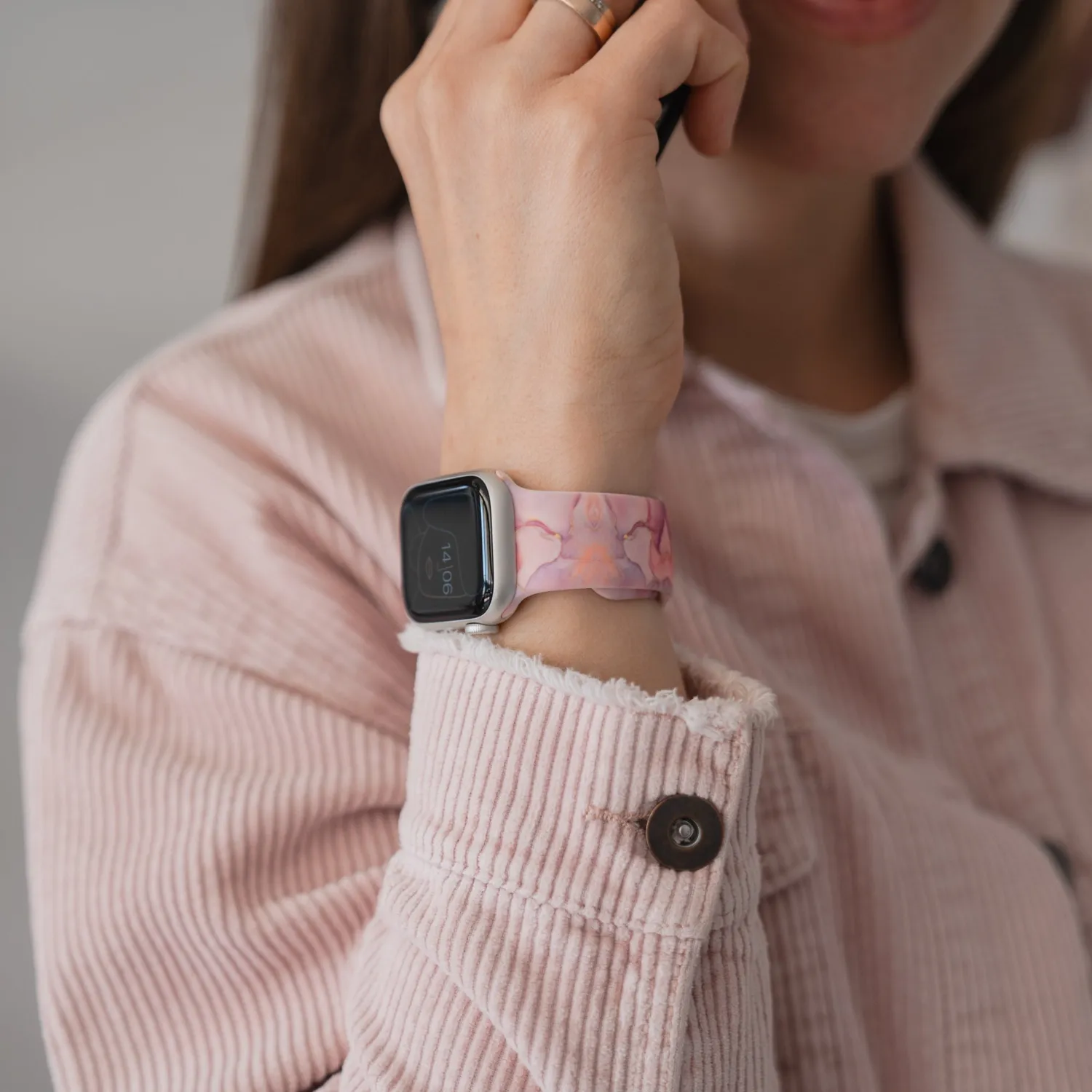arktisband Rose Marble Apple Watch Armband Silikon
