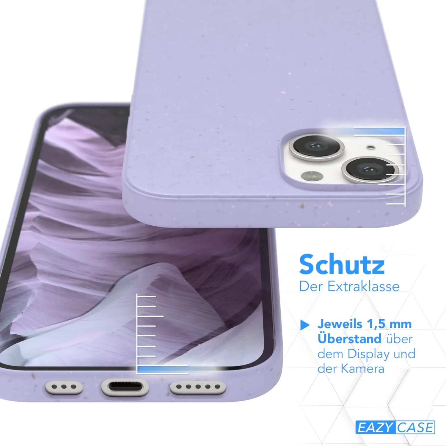 EAZY CASE Bio iPhone 13 Hülle Lila biologisch abbaubar