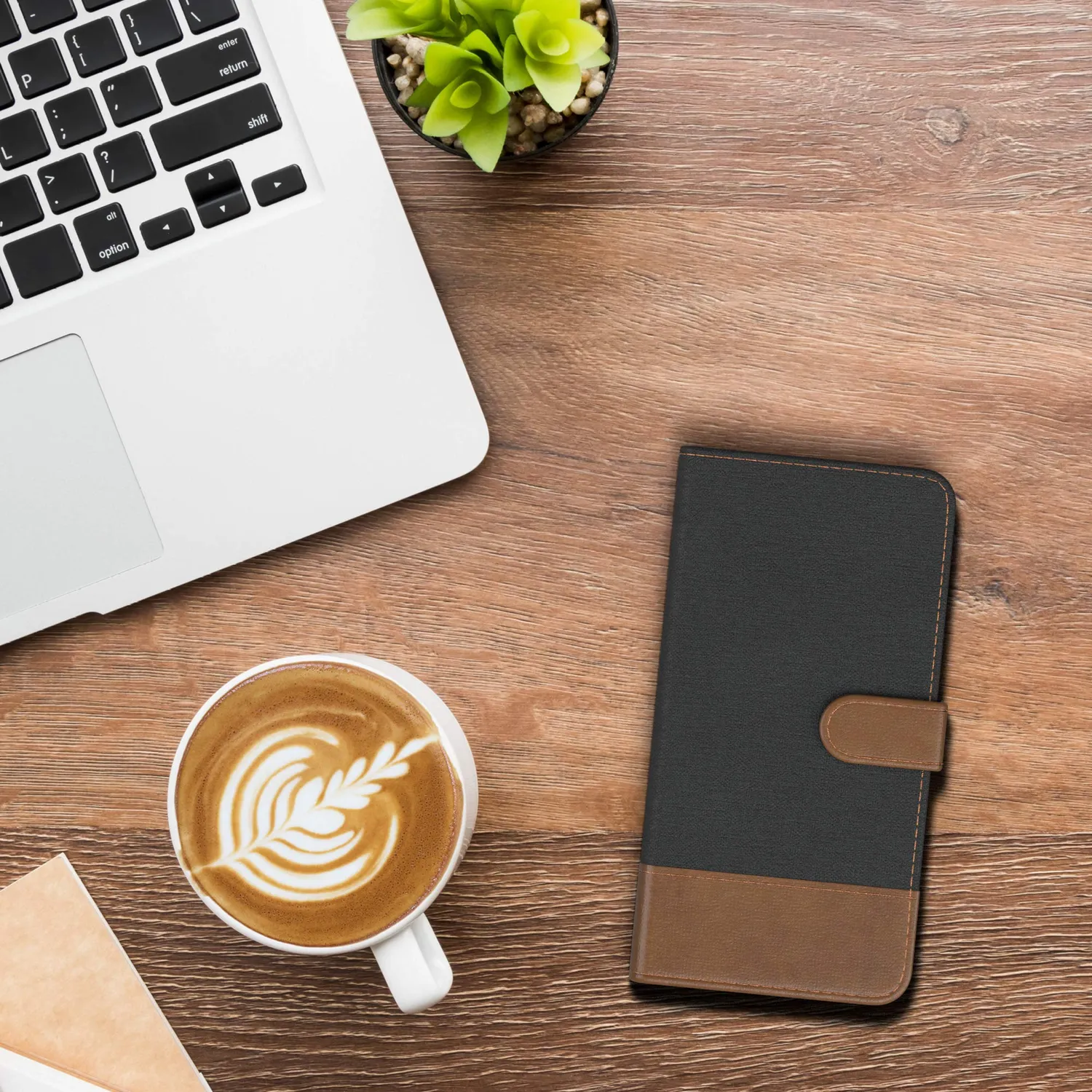 EAZY CASE Redmi Note 9 Klapphülle Schwarz Jeans