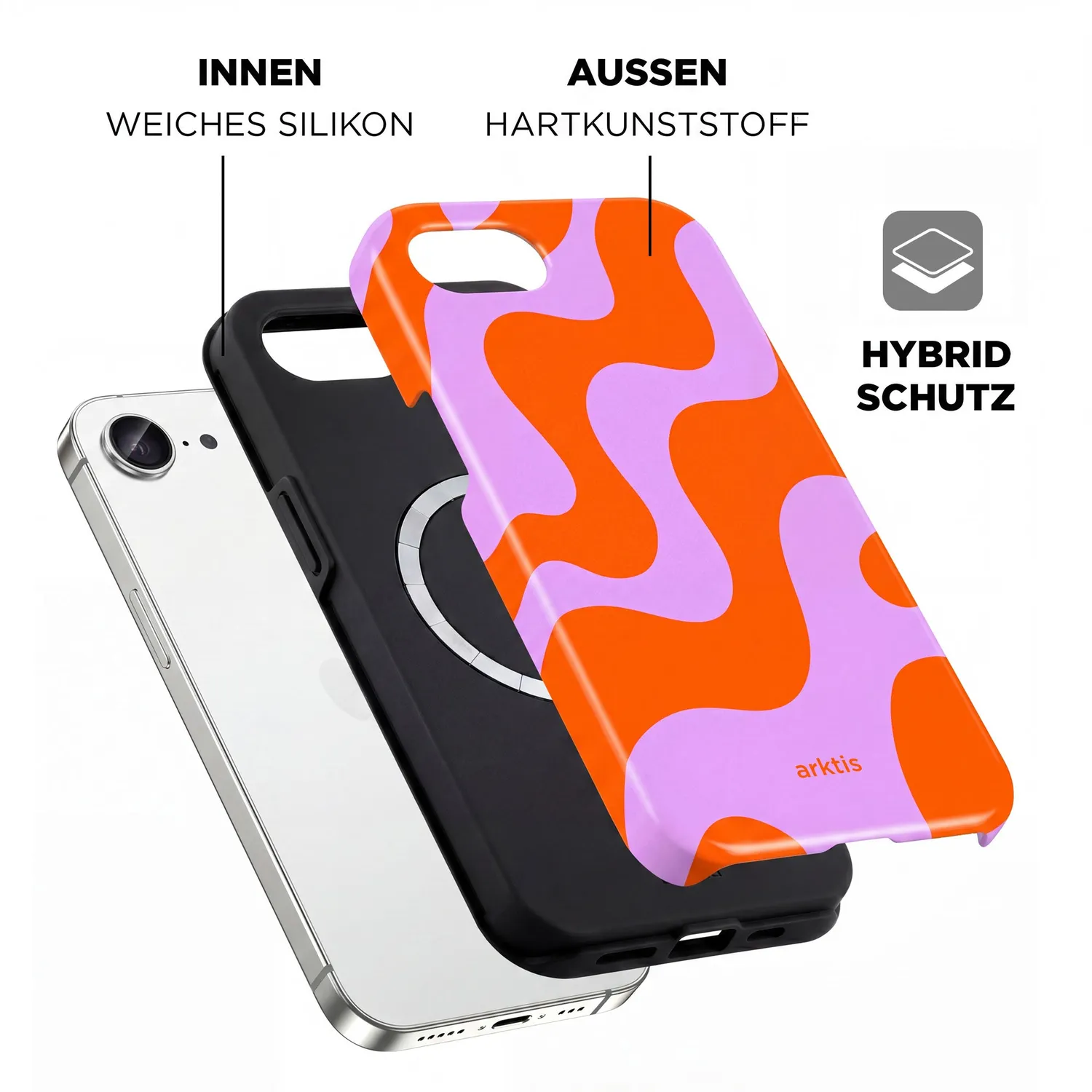 arktis Knokke Queen iPhone 16e Hülle Print MagSafe