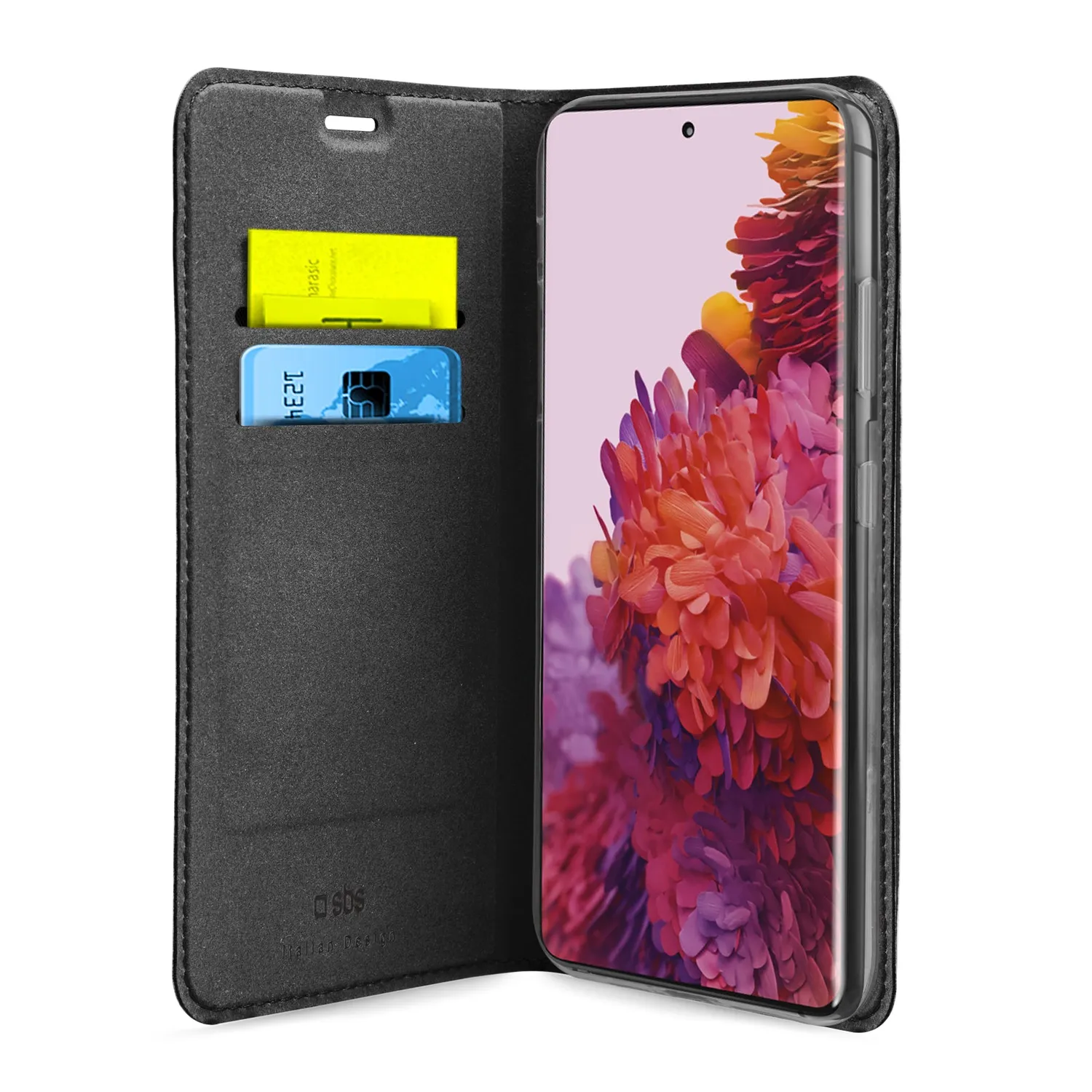 SBS Book Wallet Lite S21 Ultra Hülle Schwarz Klapp