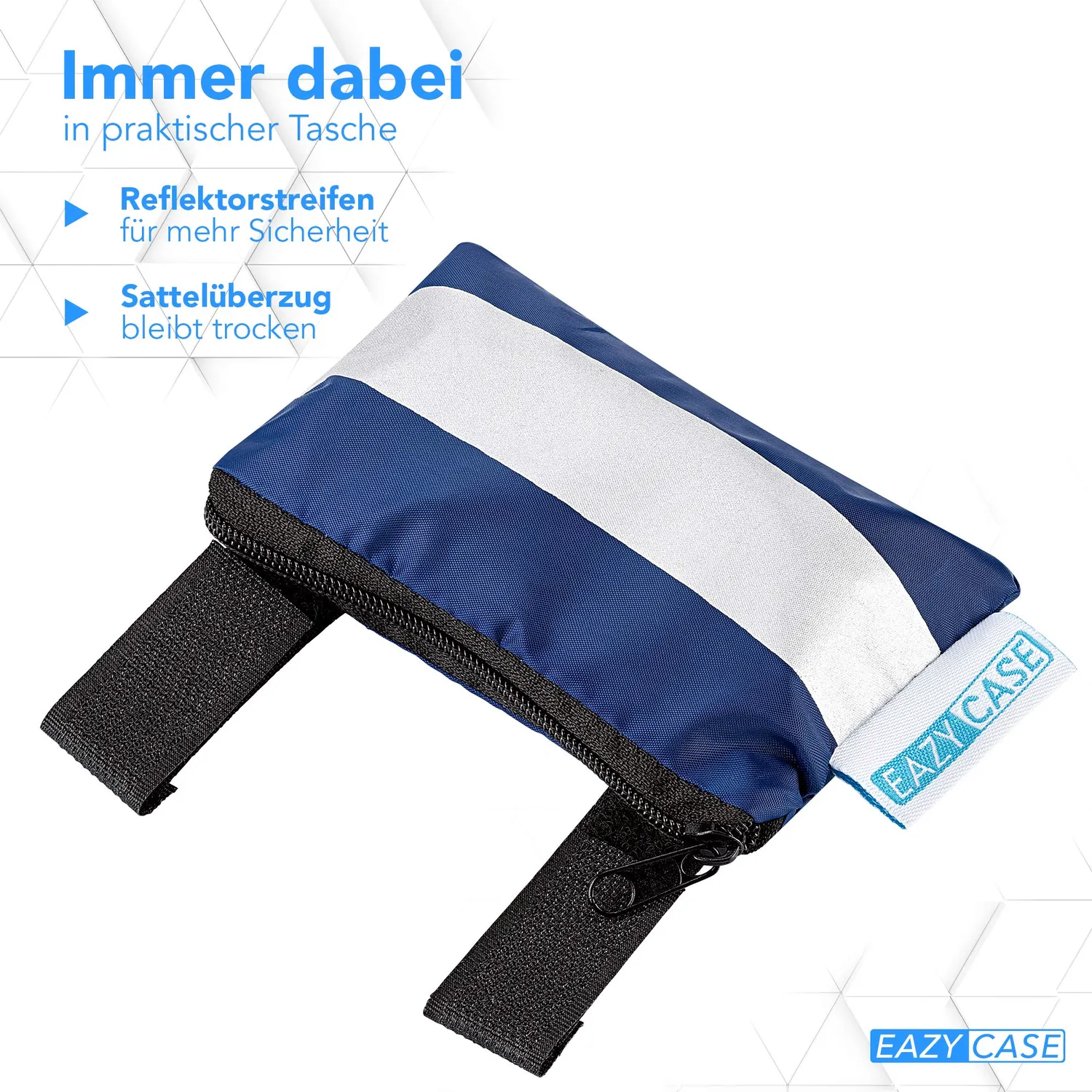EAZY CASE Fahrradsattel Regenschutz dunkelblau Tasche wasserdicht