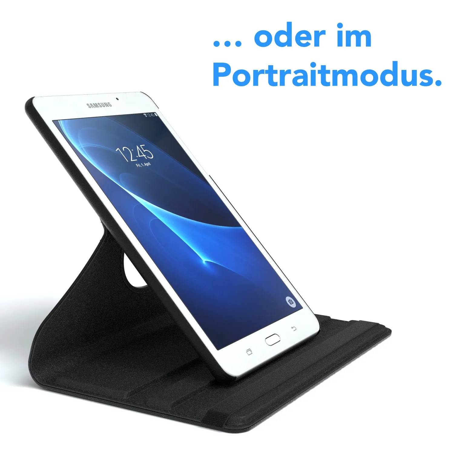 EAZY CASE Galaxy Tab A 2016 7.0 Tablethülle Schwarz 360° drehbar