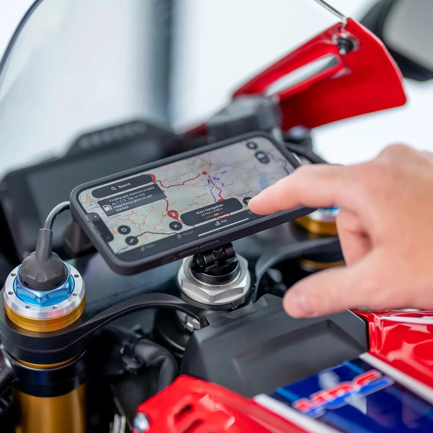 SP Connect Moto Stem Mount Motorradhalterung Alu gedämpft