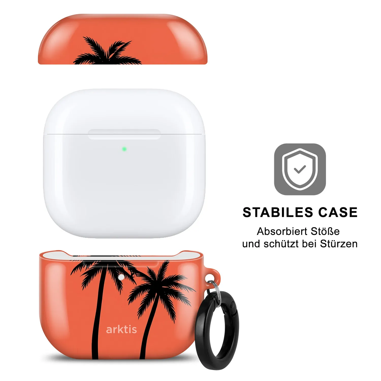 arktis AirPods 5 Hülle Coral Coast mit Print stoßfest