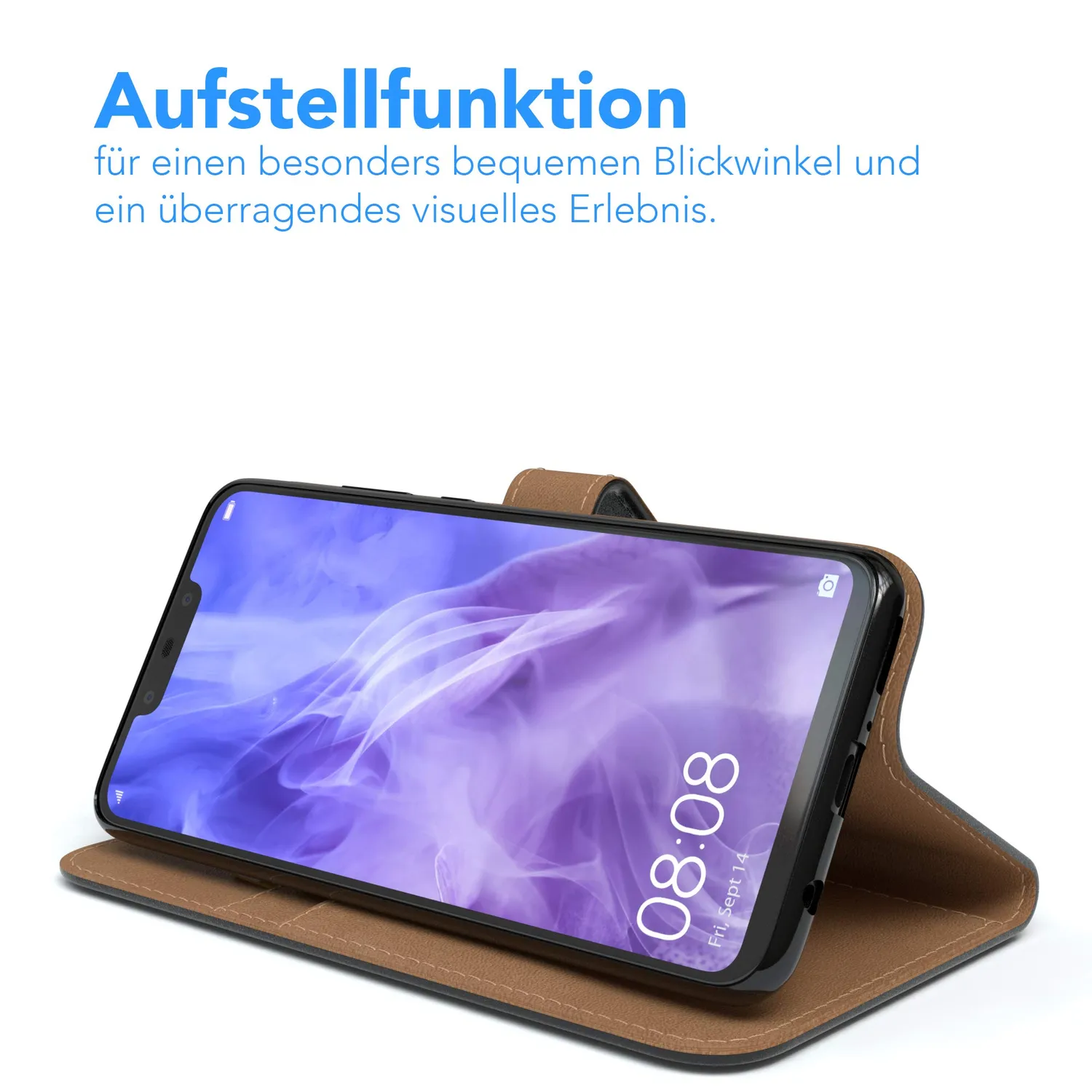 EAZY CASE Huawei Nova 3 Bookstyle Tasche Schwarz Kartenfach