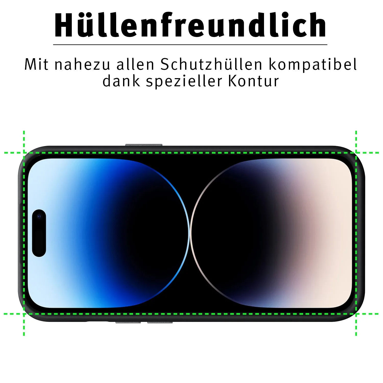 arktis FULL COVER iPhone 14 Pro Panzerglas 9H