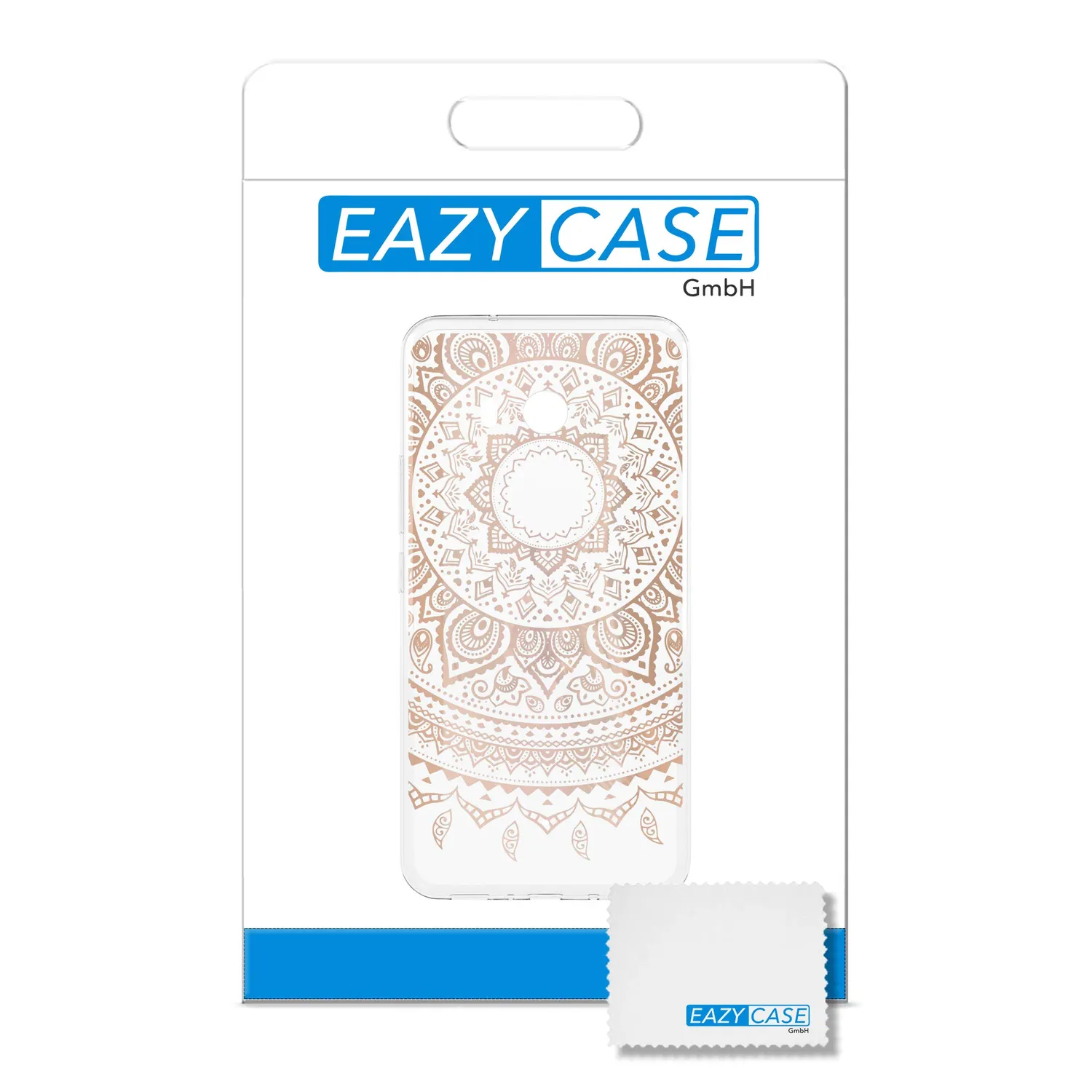 EAZY CASE Xiaomi Mi 8 Lite Silikonhülle Mandala Rosé-Gold