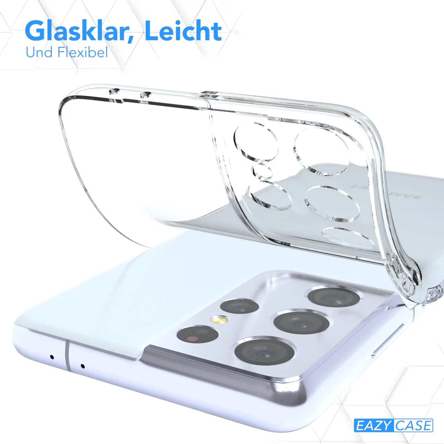 EAZY CASE Silikon Hülle Galaxy S21 Ultra Transparent