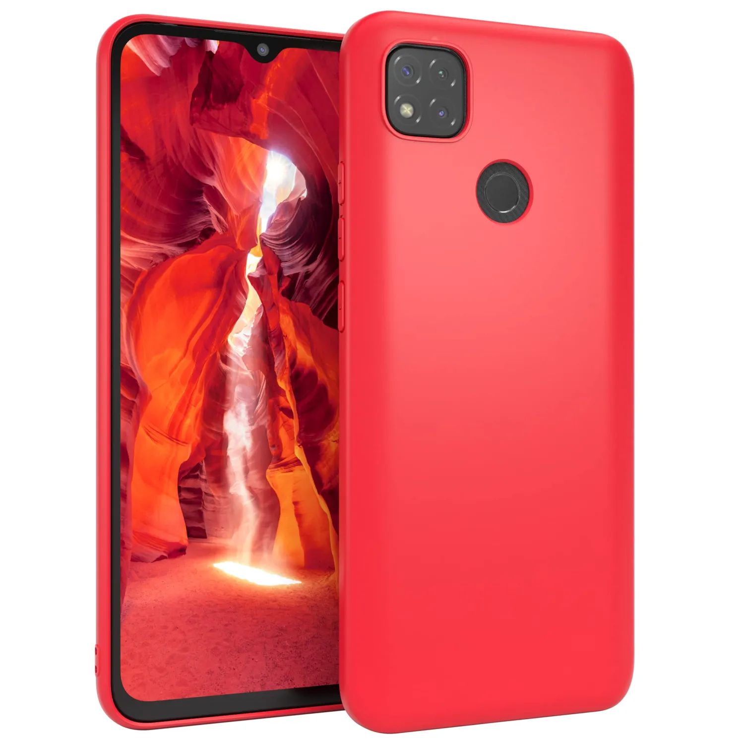 EAZY CASE Redmi 9C Klapphülle Book Schwarz mit Kartenfach