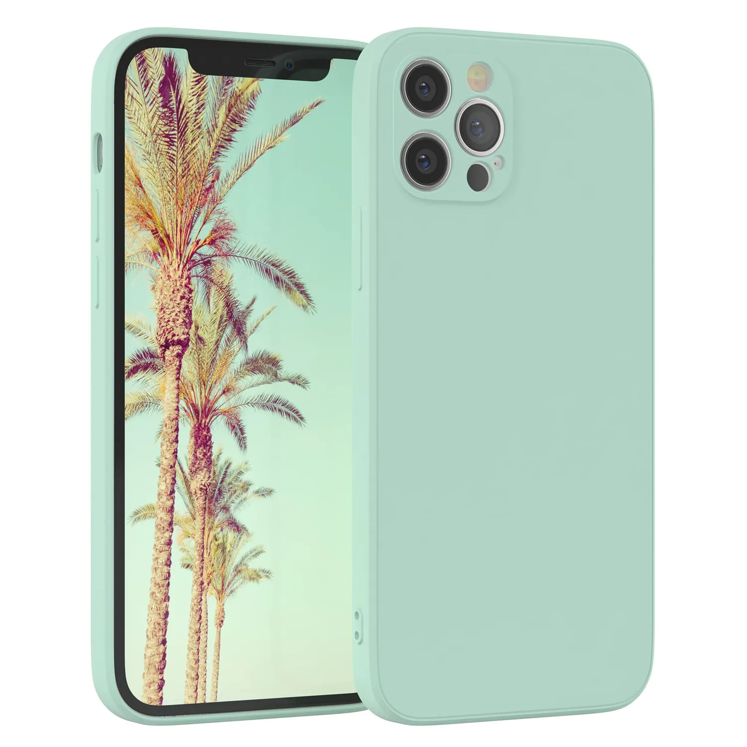EAZY CASE Premium Silikon iPhone 12 Pro Silikonhülle Alt Rosa matt