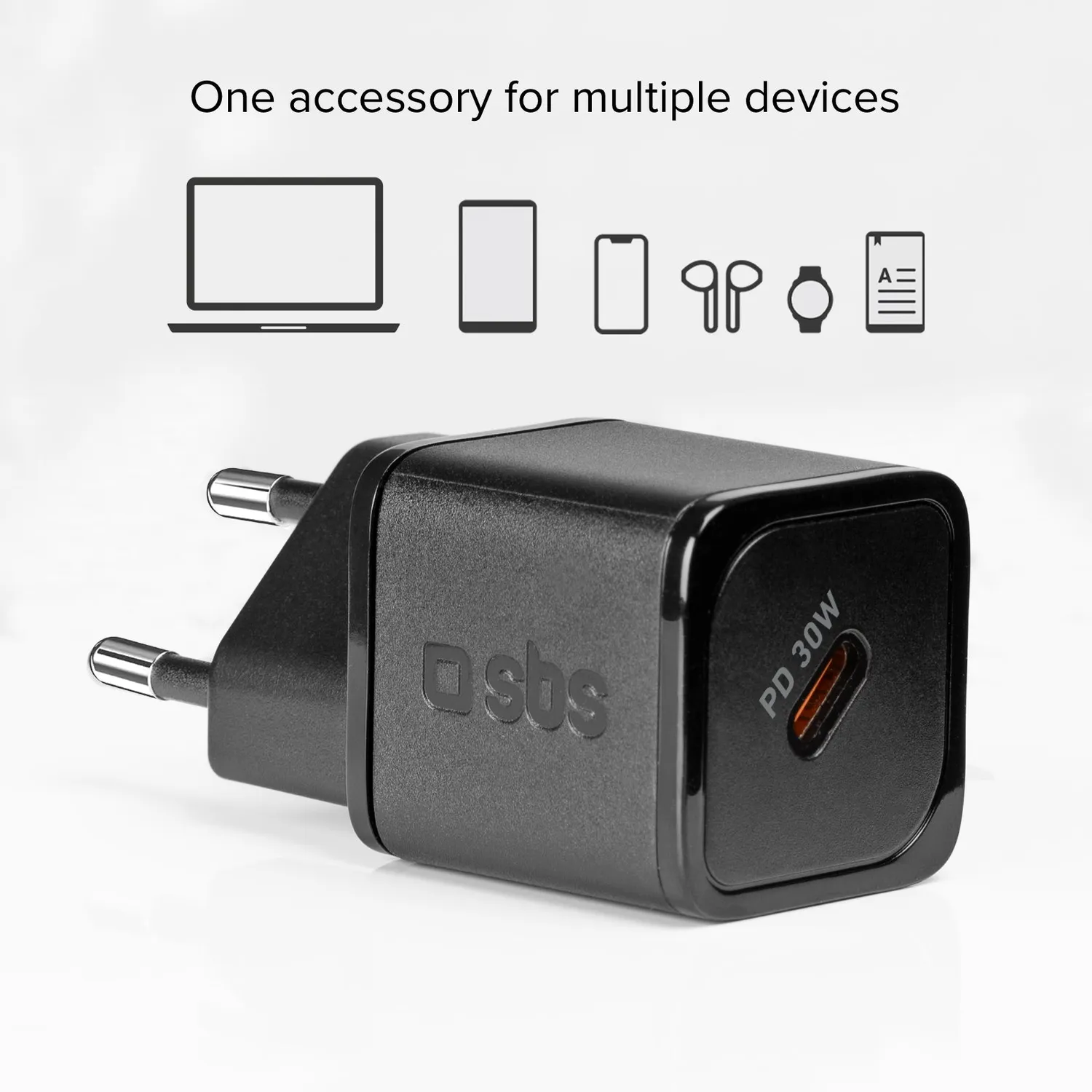 SBS GaN Ladegerät 30W Power Delivery USB-C kompakt