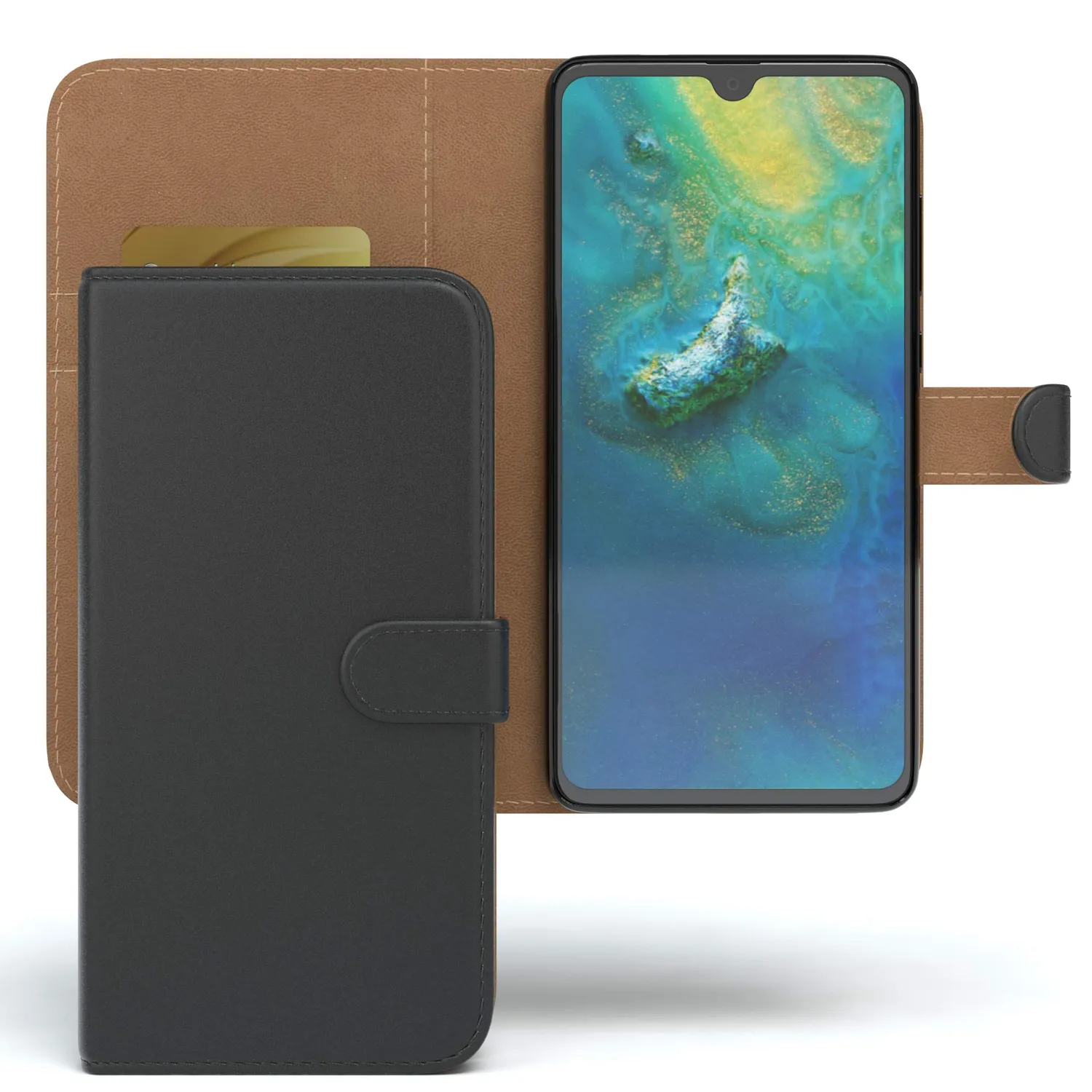EAZY CASE Huawei Mate 20 Klapphülle Schwarz Book
