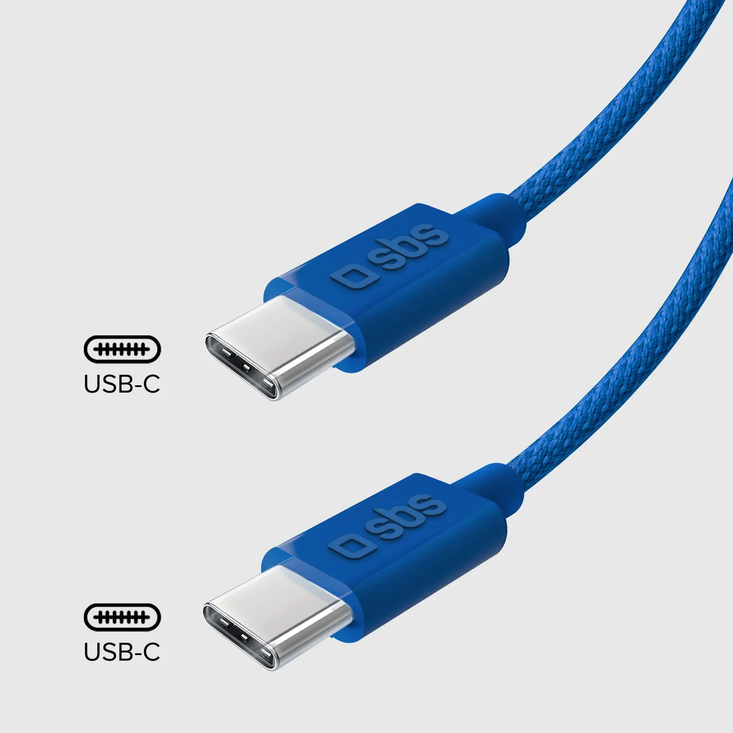 SBS USB-C Kabel Gewebe 1,5m 60W schwarz