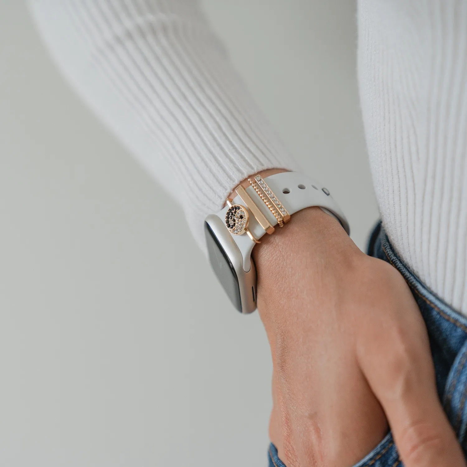 arktisband Apple Watch Charms Yin & Yang Anhänger Gold