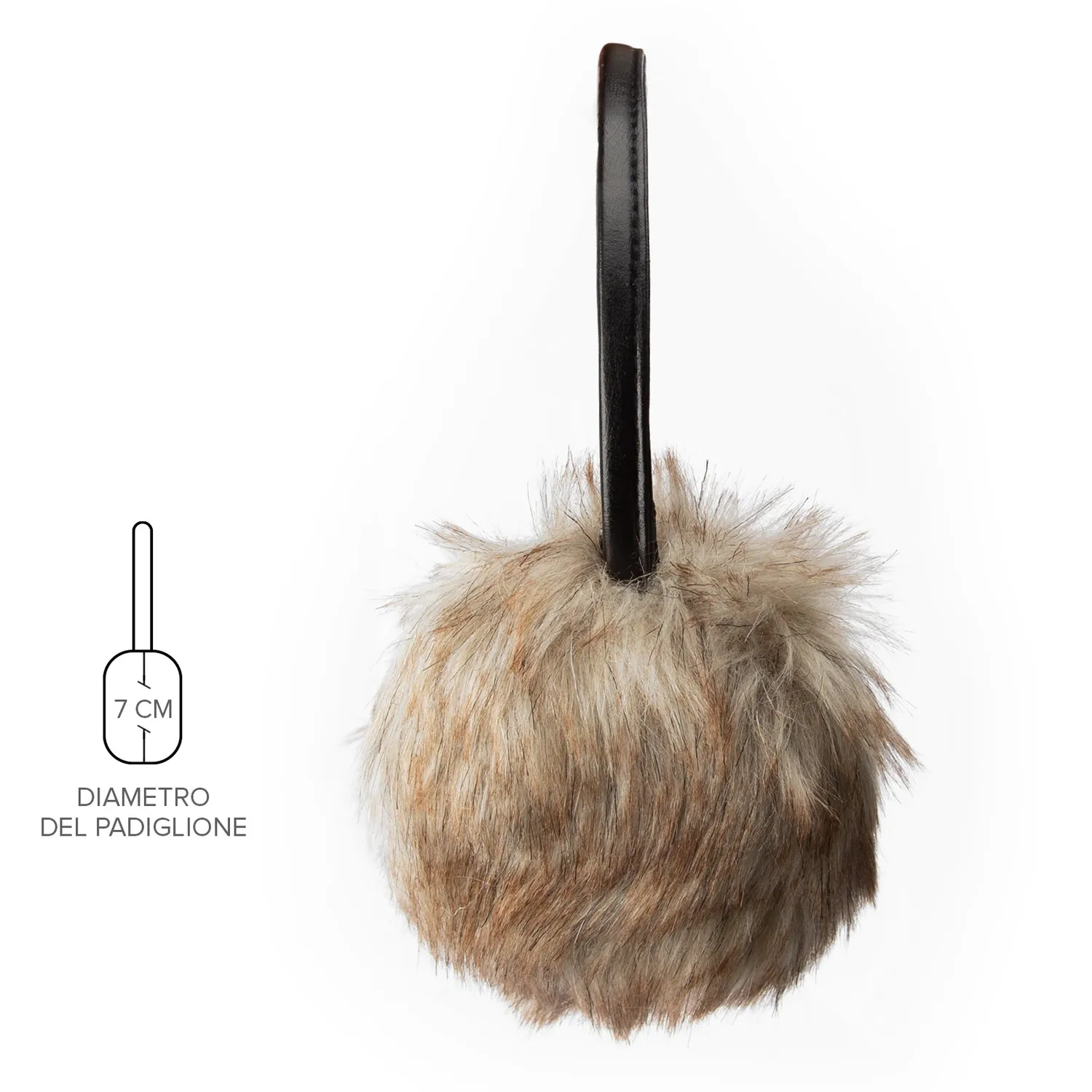 SBS Fur Winter-Kopfhörer Fell 3,5mm mit Mikrofon