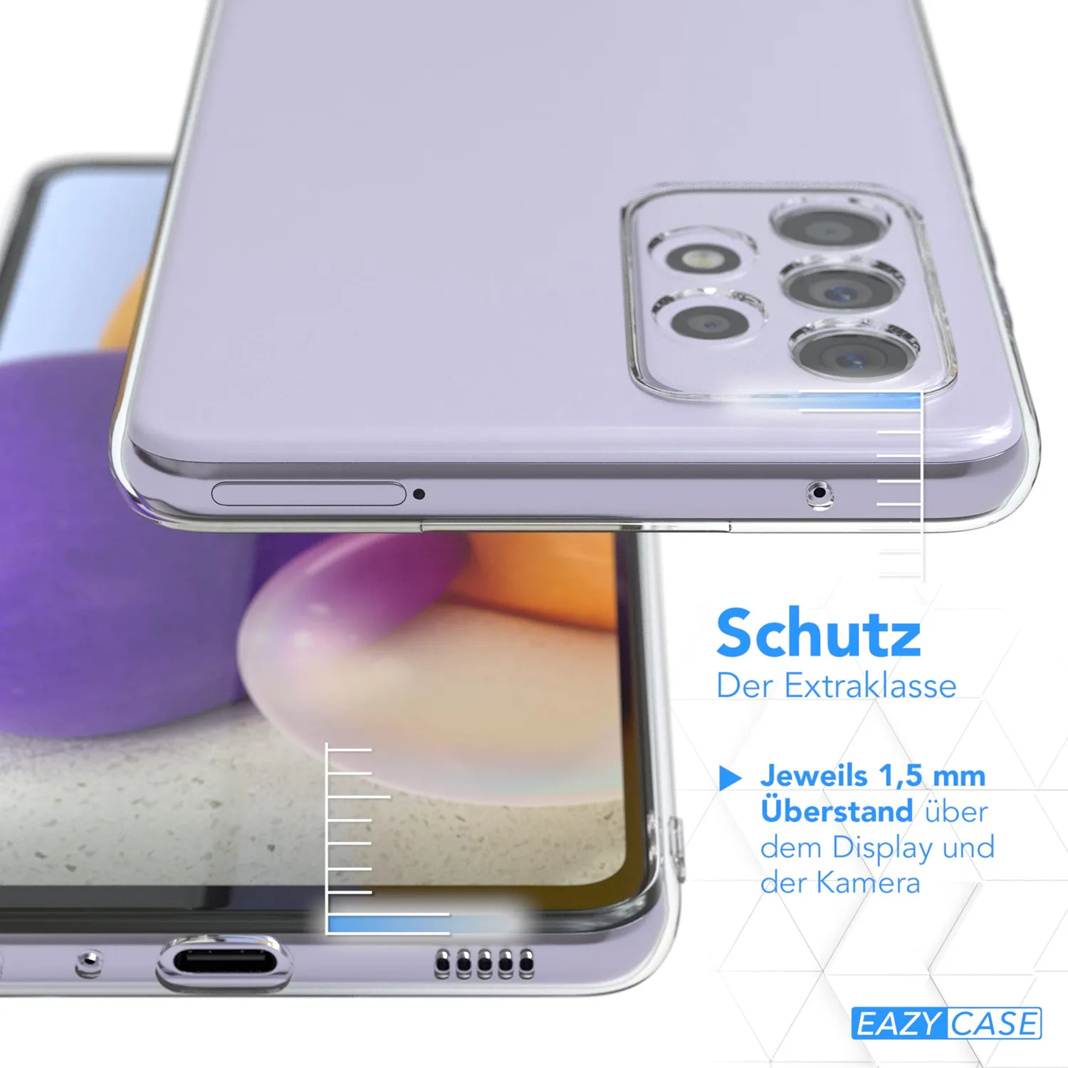 EAZY CASE Galaxy A52 Silikonhülle Transparent 0,8 mm