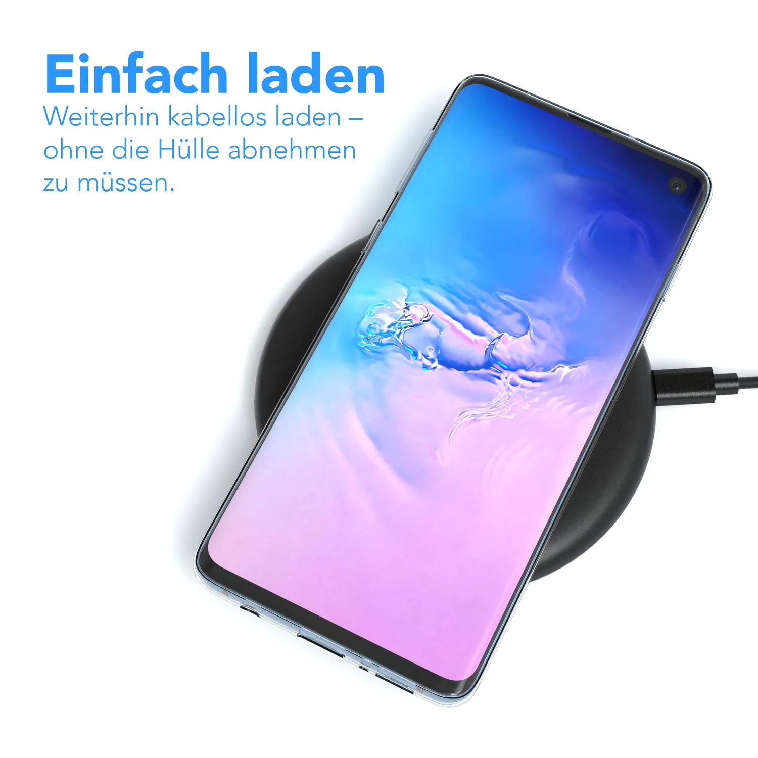 EAZY CASE Galaxy S10 Silikonhülle Transparent 0,8mm dünn