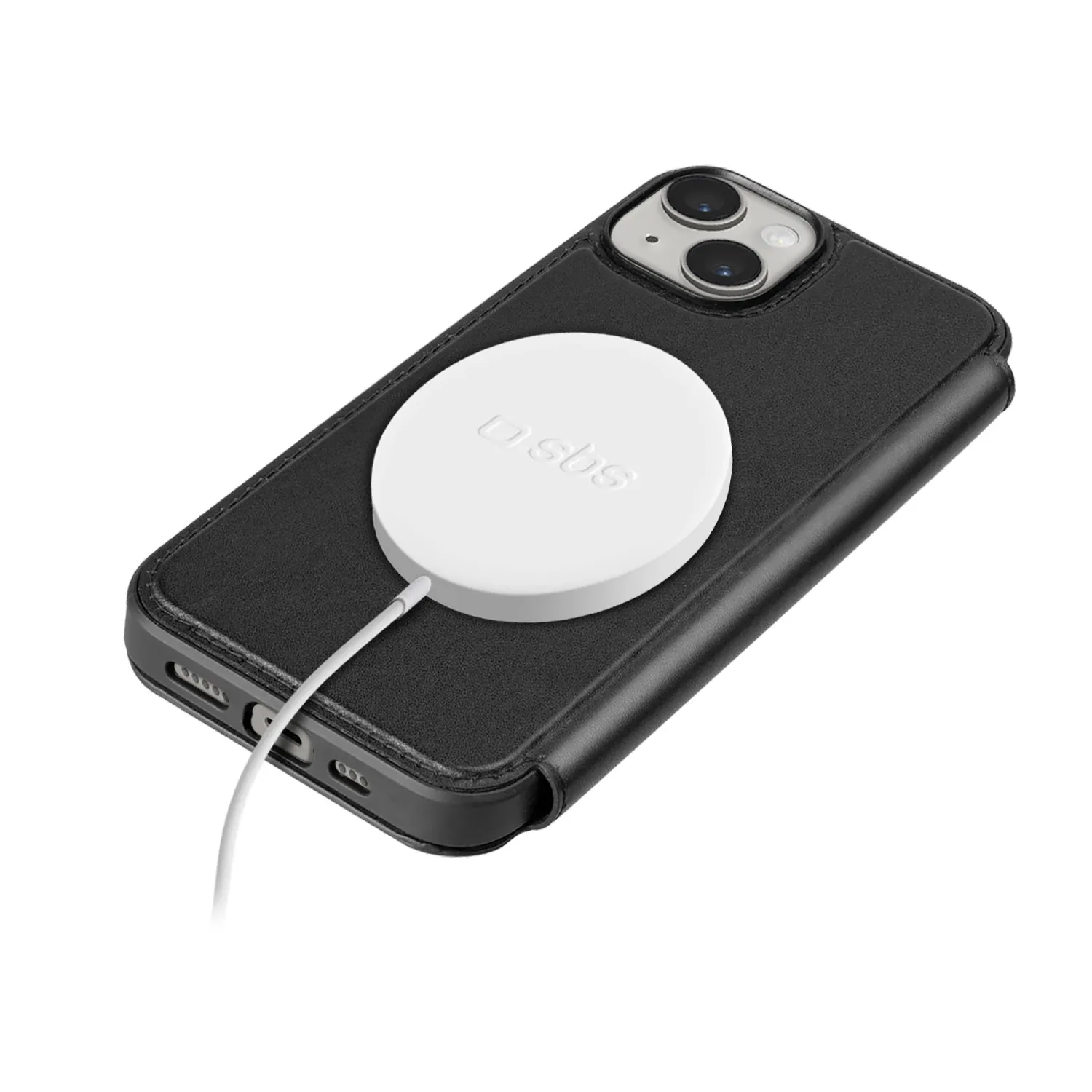 SBS Book Klapphülle iPhone 14/13 schwarz MagSafe 3 Karten