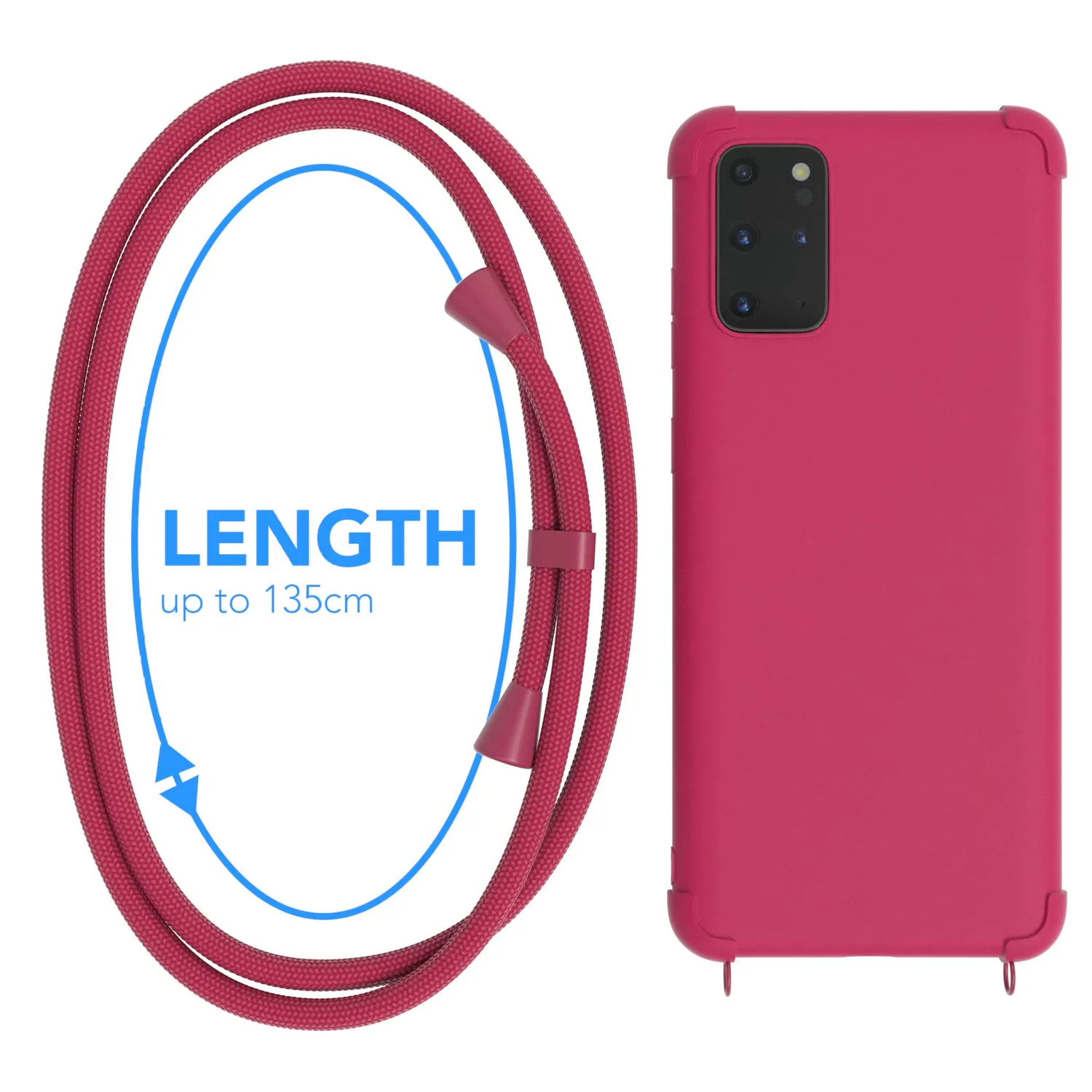 EAZY CASE Galaxy S20 Plus Handykette Beere Silikon