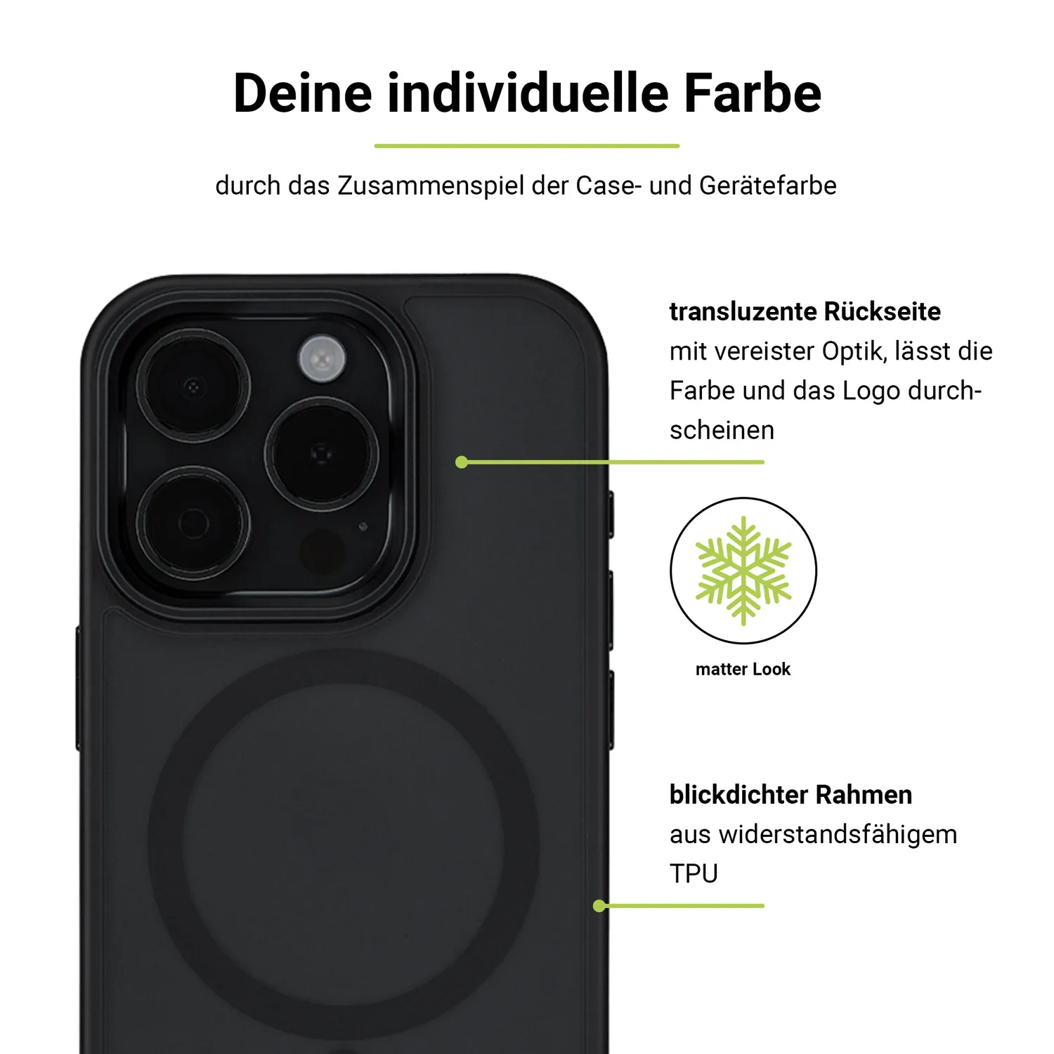Artwizz IcedClip +CHARGE iPhone 16 Pro Hülle MagSafe matt
