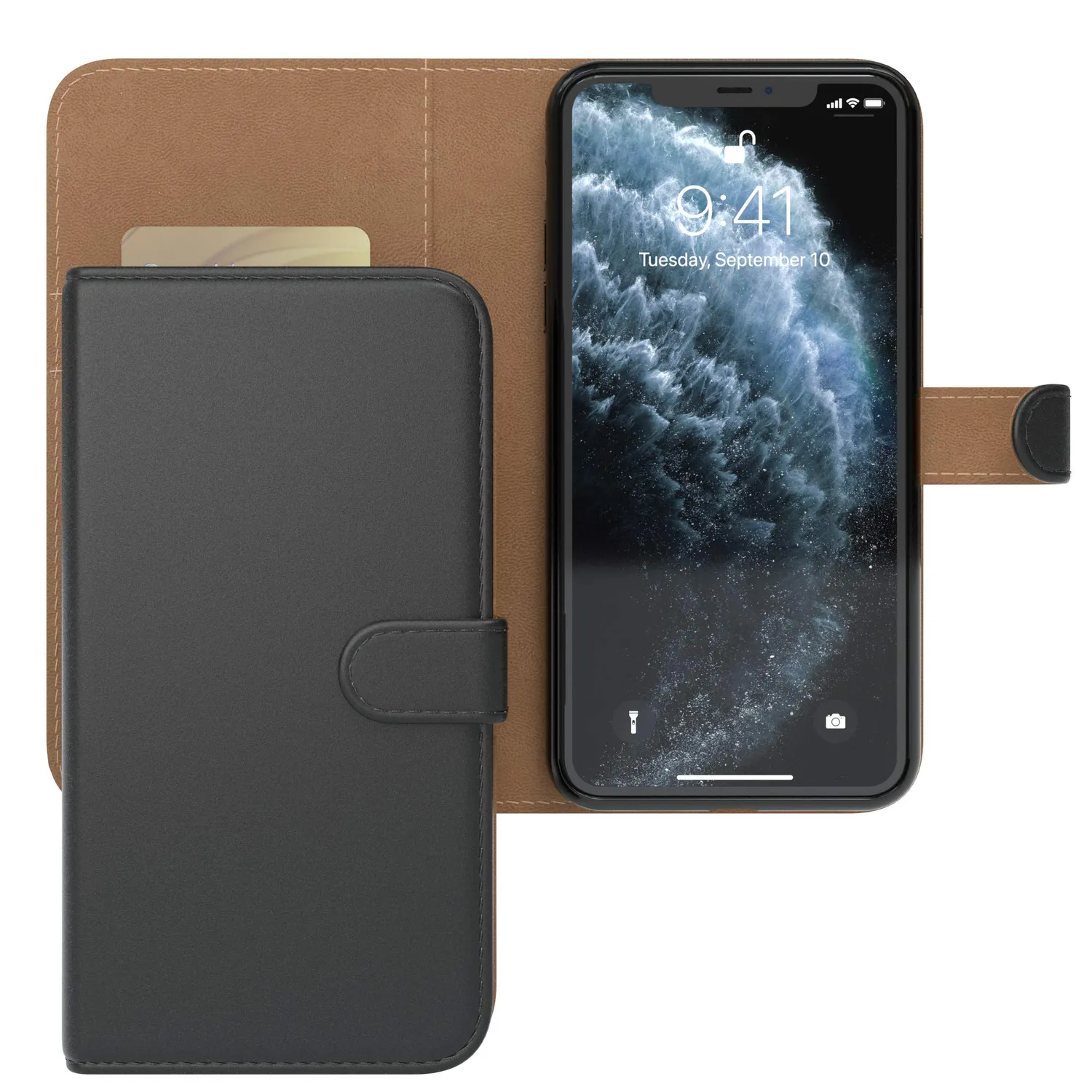EAZY CASE Book iPhone 11 Pro Max Klapphülle Schwarz