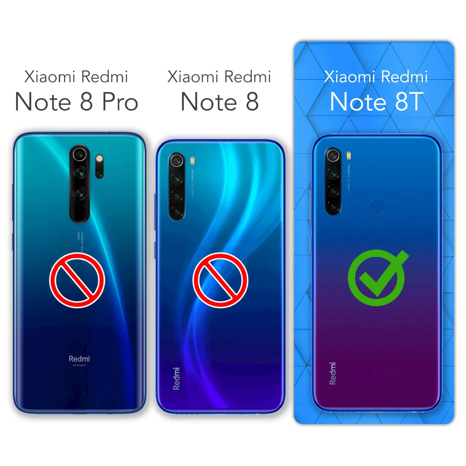 EAZY CASE Classic Redmi Note 8T Handykette Navy Blau Band