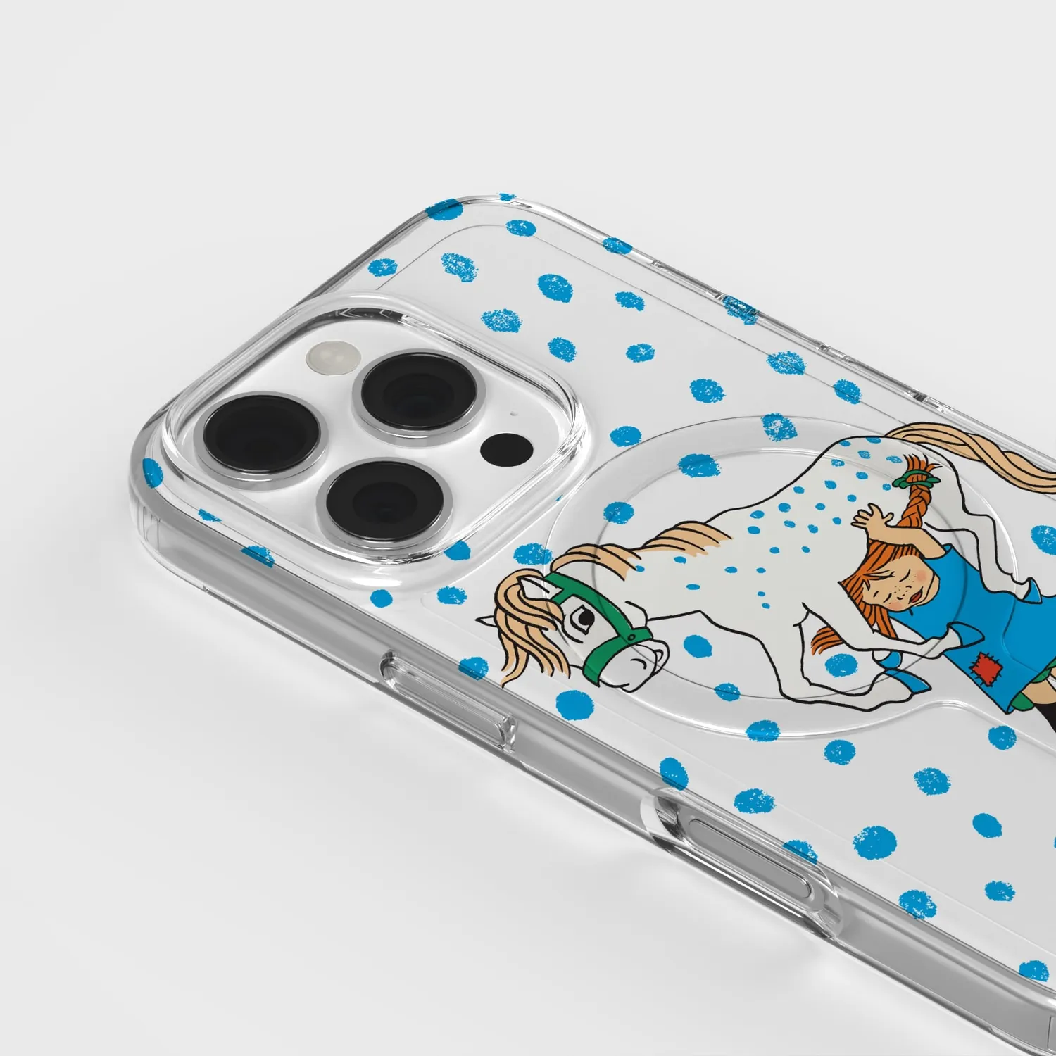 agood company CLRPRTCT iPhone 16 Pro Handyhülle Pippi Carrying Horse klar