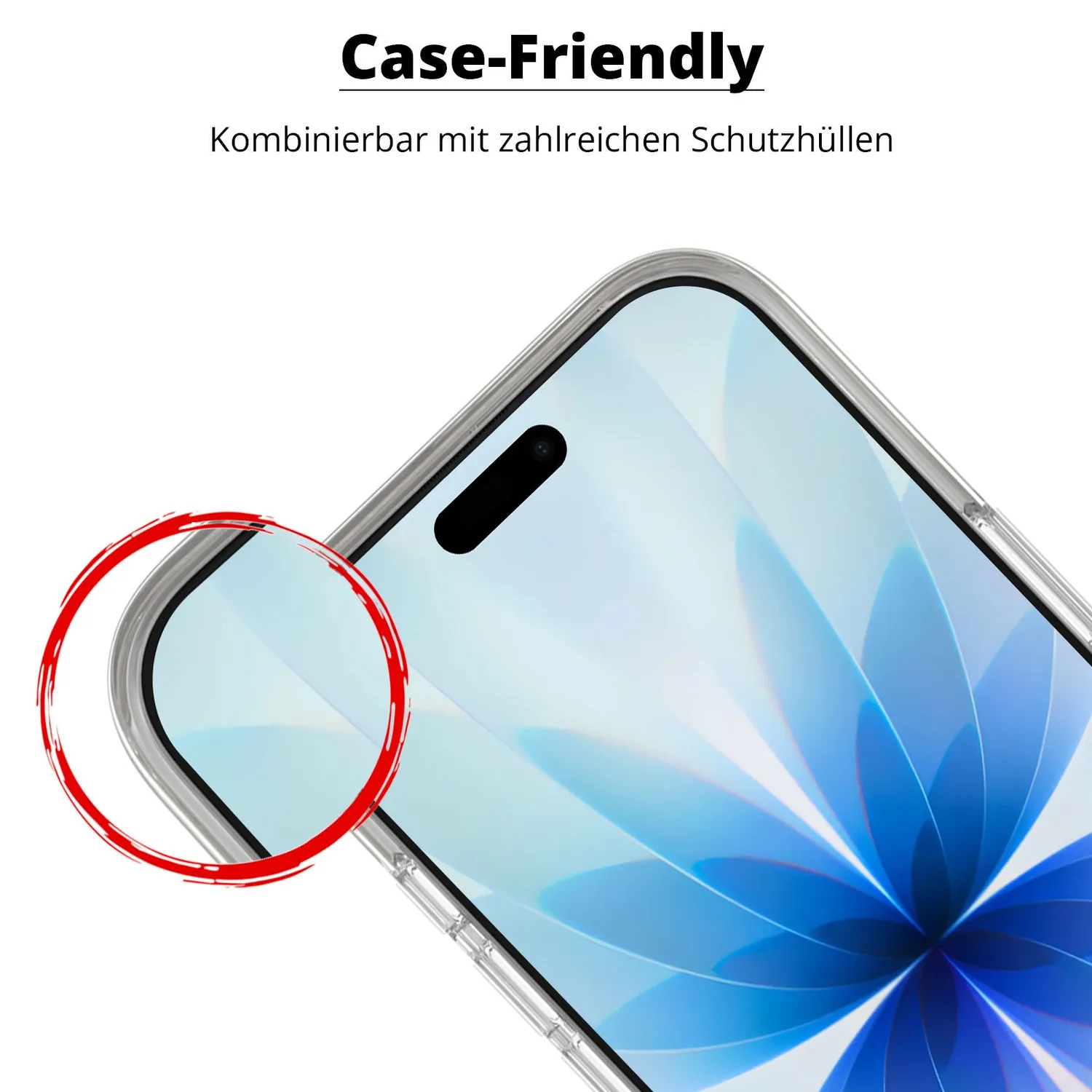arktis iPhone 17 Panzerglas Displayschutzfolie 2 Stück staubfrei
