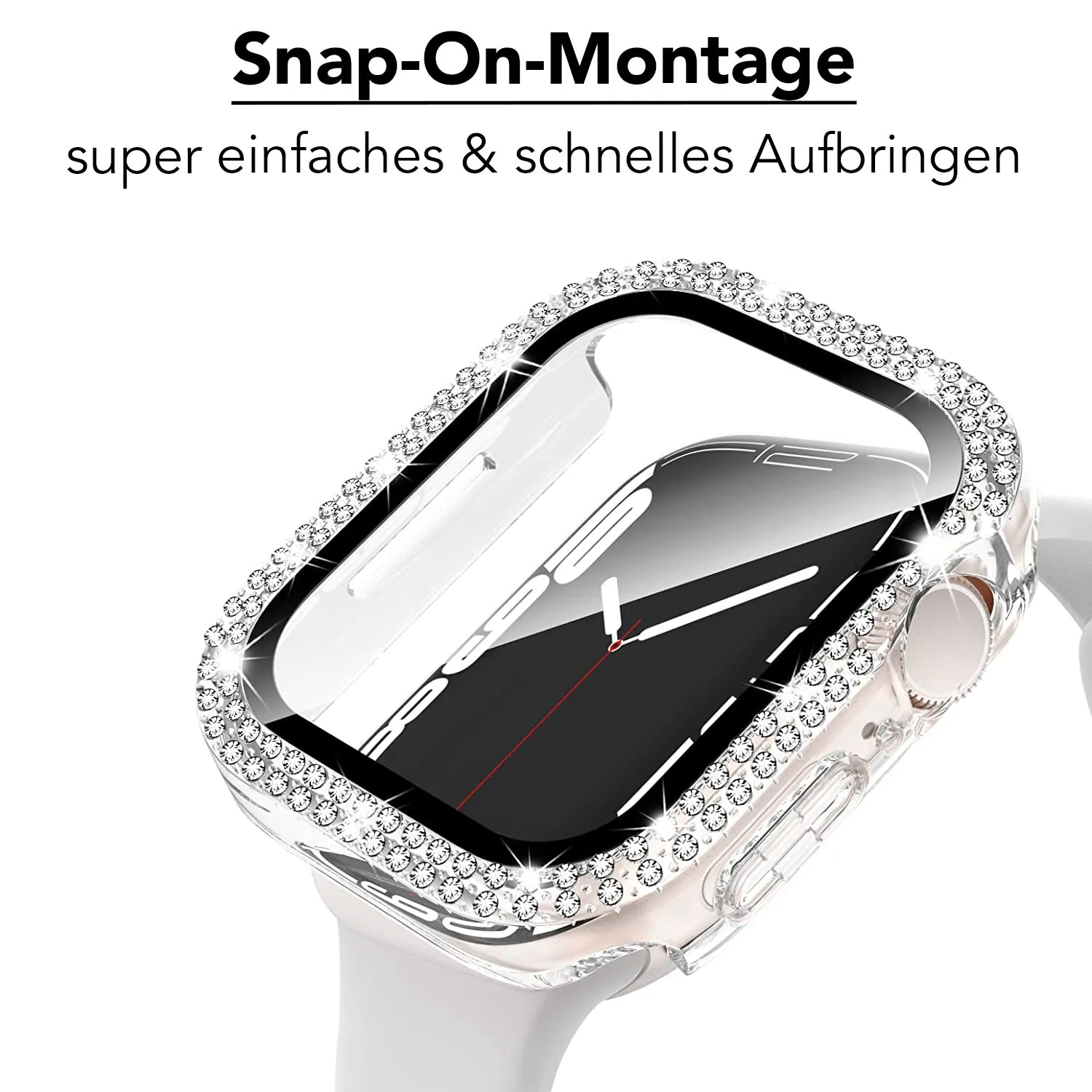 arktisband GLAMOUR Apple Watch Hülle Strass Gold 45mm