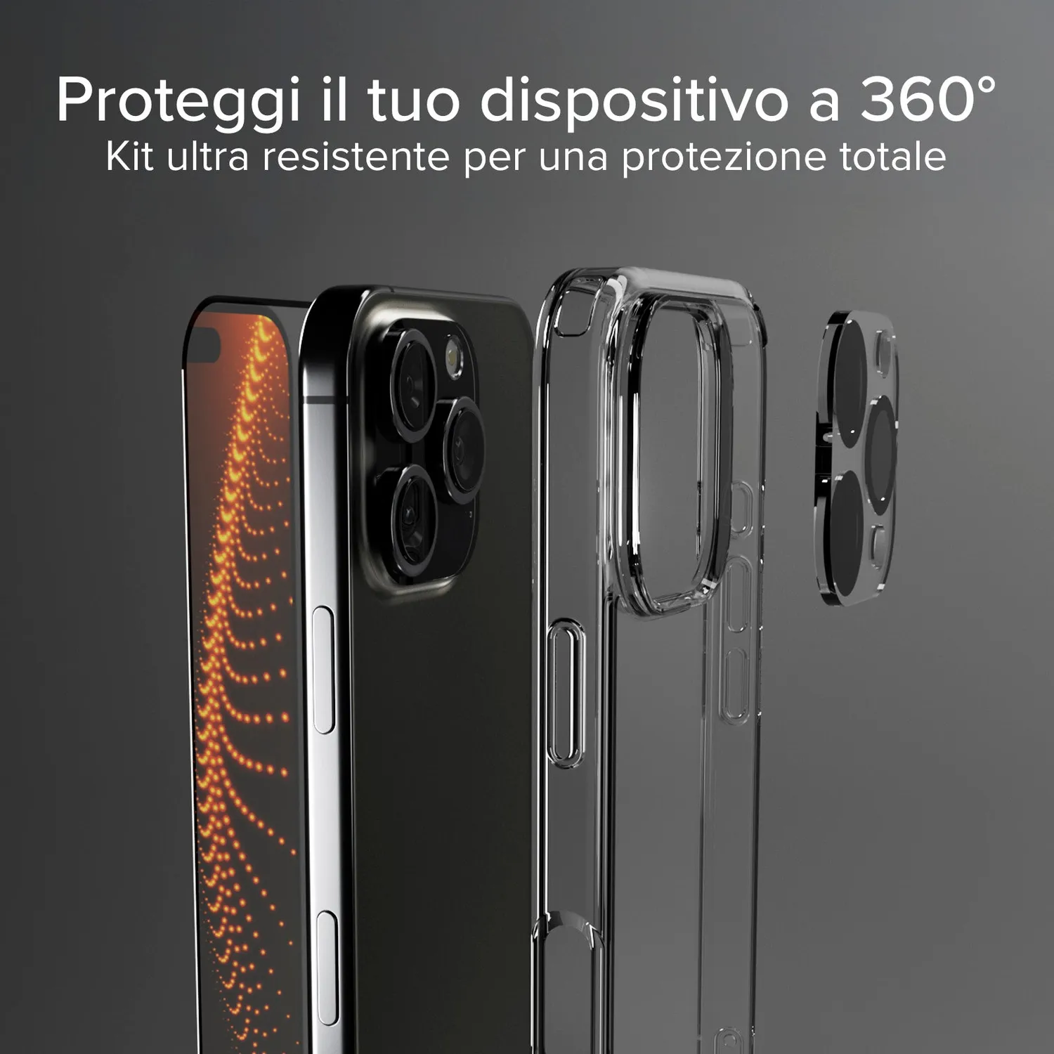 SBS D3O iPhone 16 Pro Max Schutzset 3-teilig