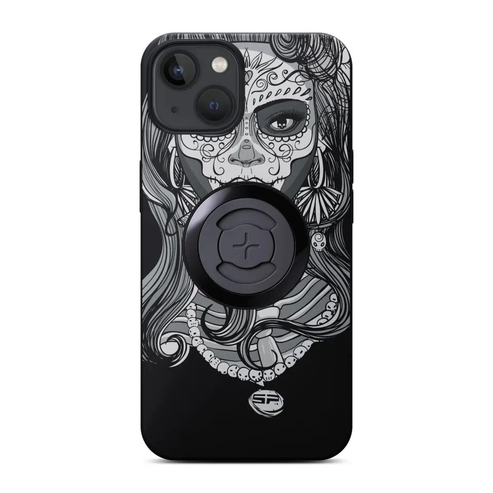 SP Connect Edition Sugar Skull Handyhülle Weiß mit Halterung