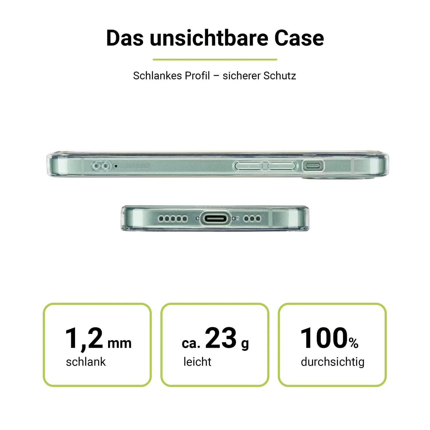 Artwizz NoCase iPhone 16 Hülle transparent ultra-dünn