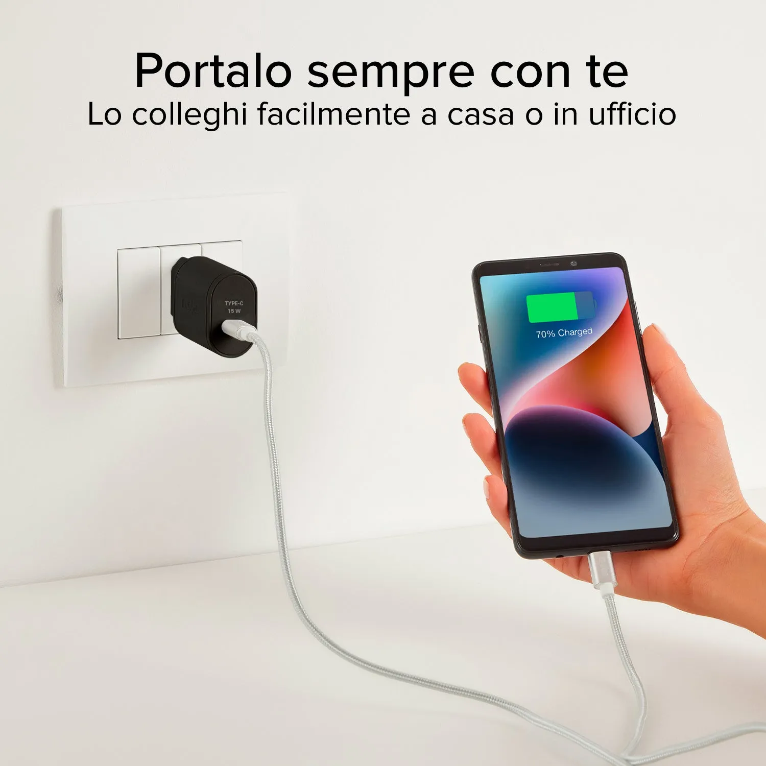 SBS 15W USB-C Ladegerät AFC Schnellladen schwarz