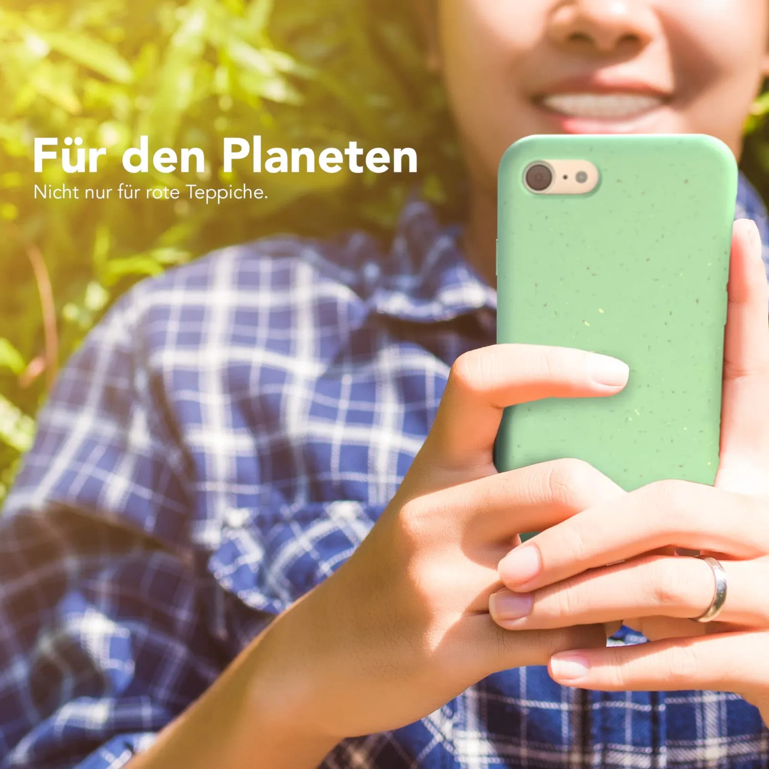 EAZY CASE Bio iPhone SE 8 7 Hülle Grün abbaubar