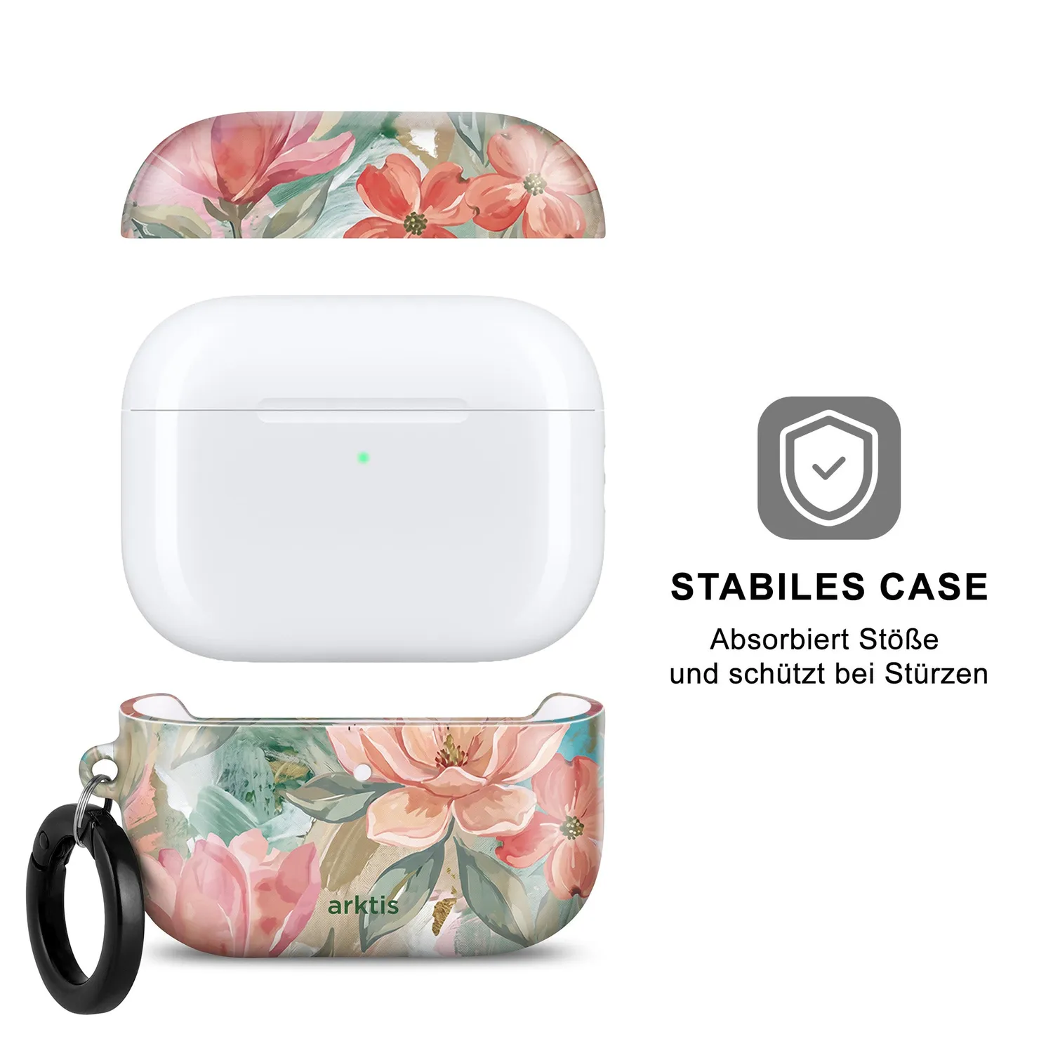arktis AirPods Pro 3 Hülle Pastel Flowers Polycarbonat