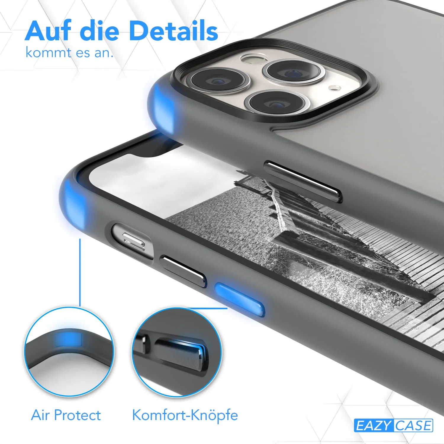 EAZY CASE Ultra Schutz Hülle iPhone 11 Pro Anthrazit