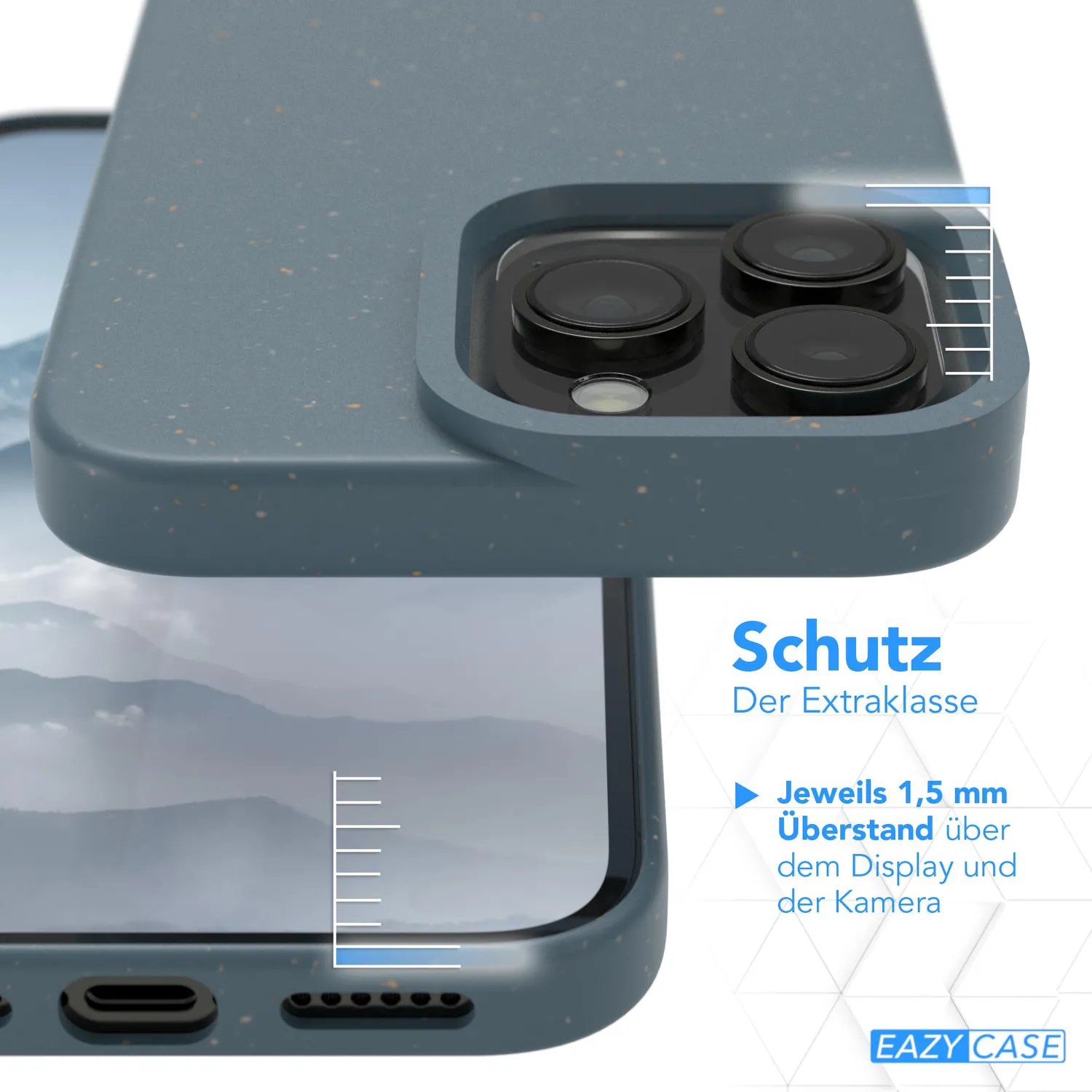 EAZY CASE iPhone 14 Pro Max Bio Hülle Petrol Holzfaser