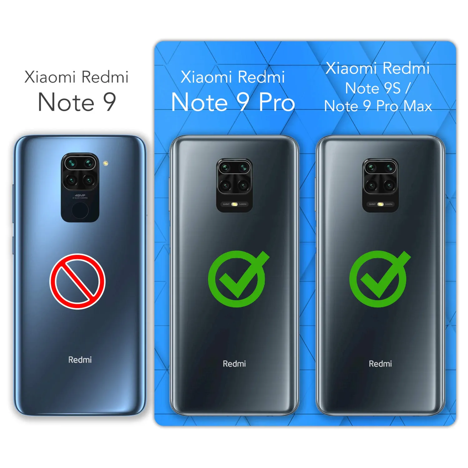 EAZY CASE Redmi Note 9S Silikonhülle Transparent Matt