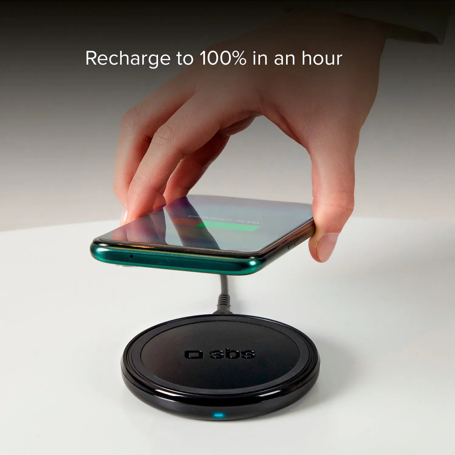 SBS Qi Wireless Charger Ladestation 10 Watt schwarz