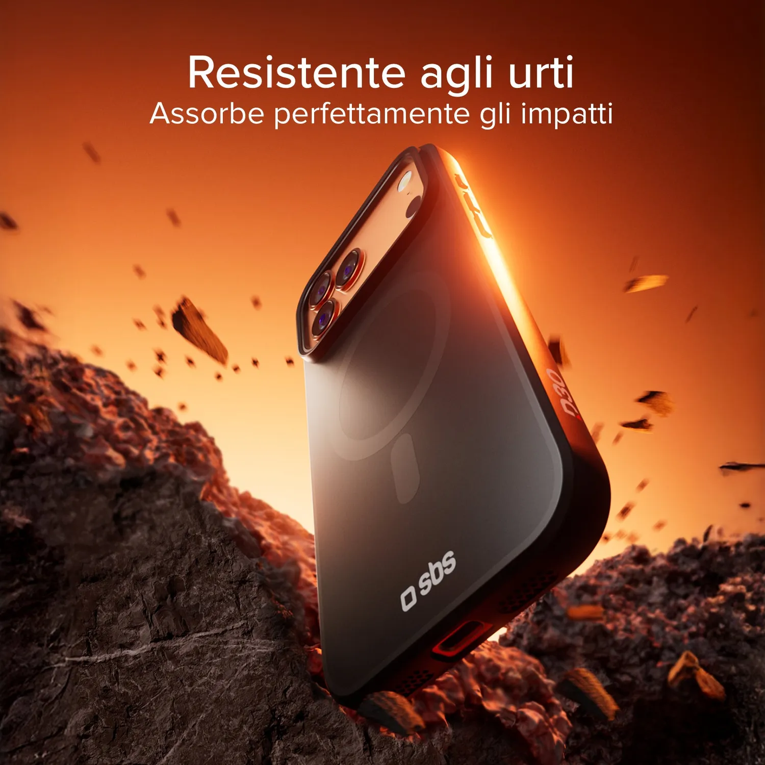 SBS D3O iPhone 17 Pro Max Hülle schwarz stoßfest